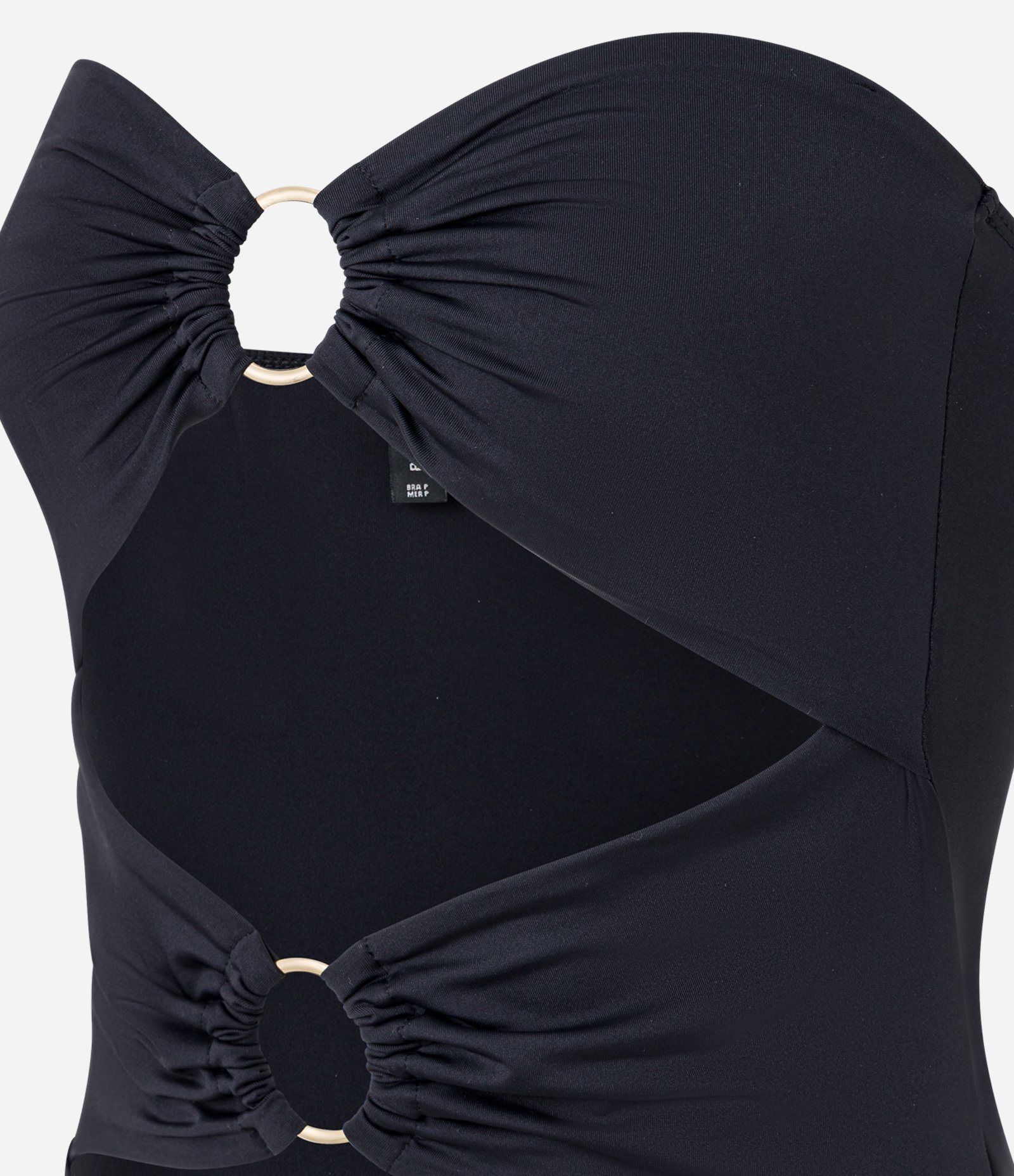 Body em Poliamida Sem Manga com Recortes e Aviamento de Metal Preto 6