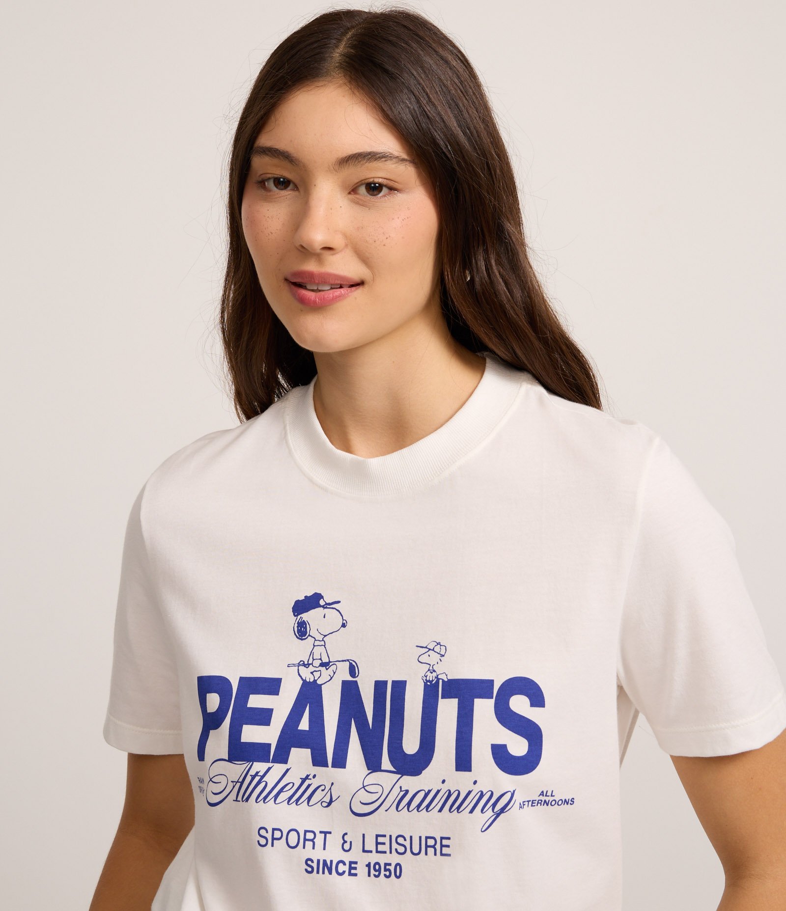 Camiseta T-shirt em Algodão com Estampa Peanuts Sport Training Branco 3