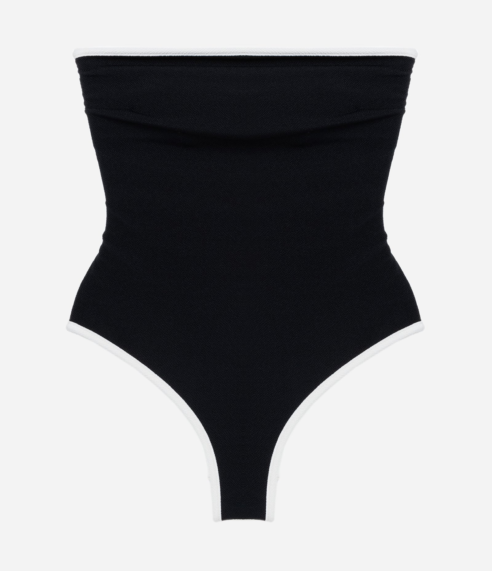 Maiô Tomara que Caia Texturizado com Viés Contrastante e Recorte nas Costas Preto 4