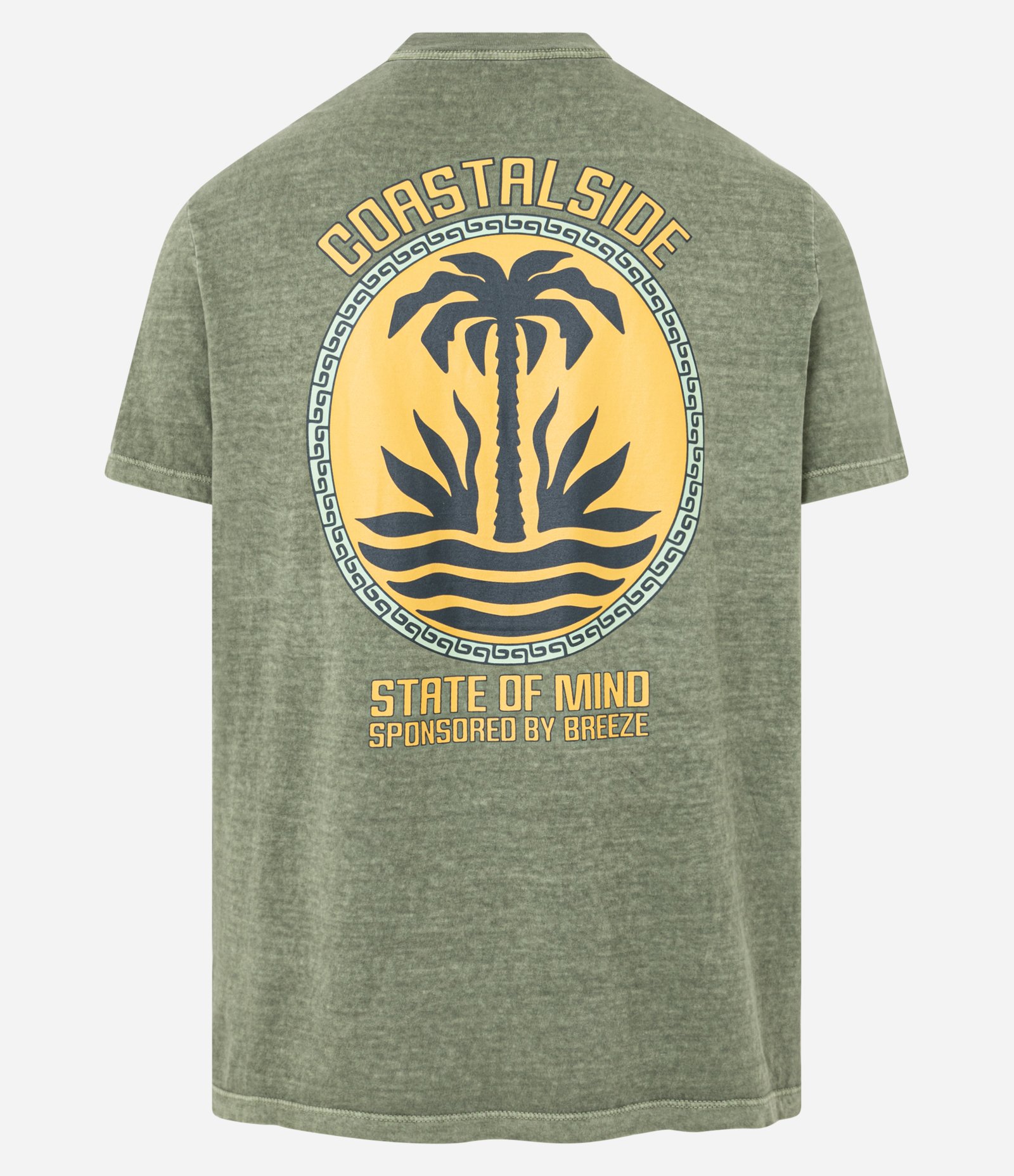Camiseta Comfort em Algodão Estonada com Estampa Lettering Verde 2