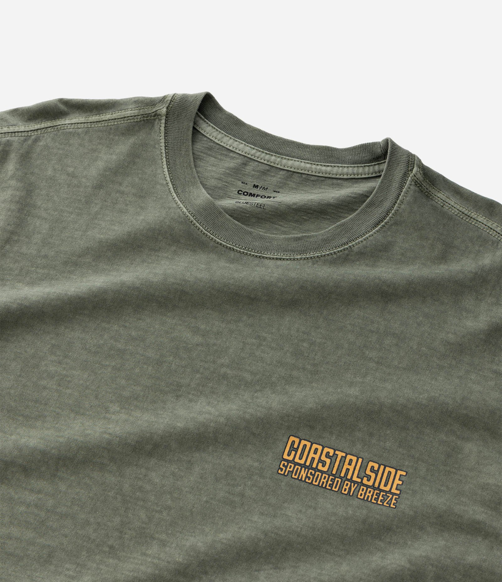 Camiseta Comfort em Algodão Estonada com Estampa Lettering Verde 3