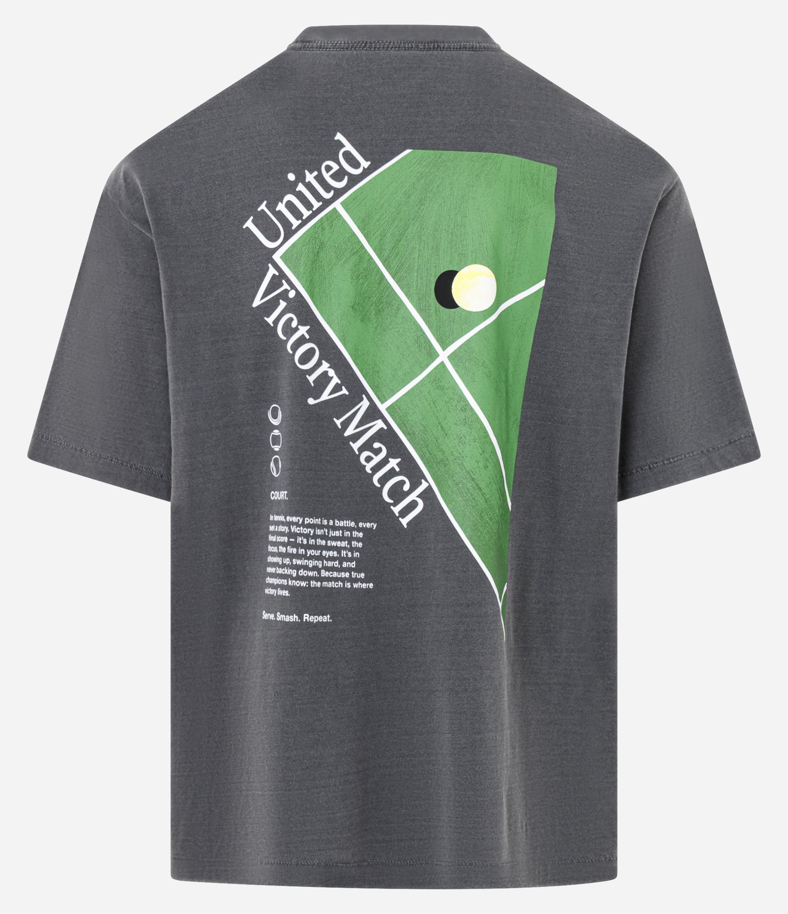 Camiseta Boxy em Algodão Estonada com Estampa Lettering United Victory Preto 6