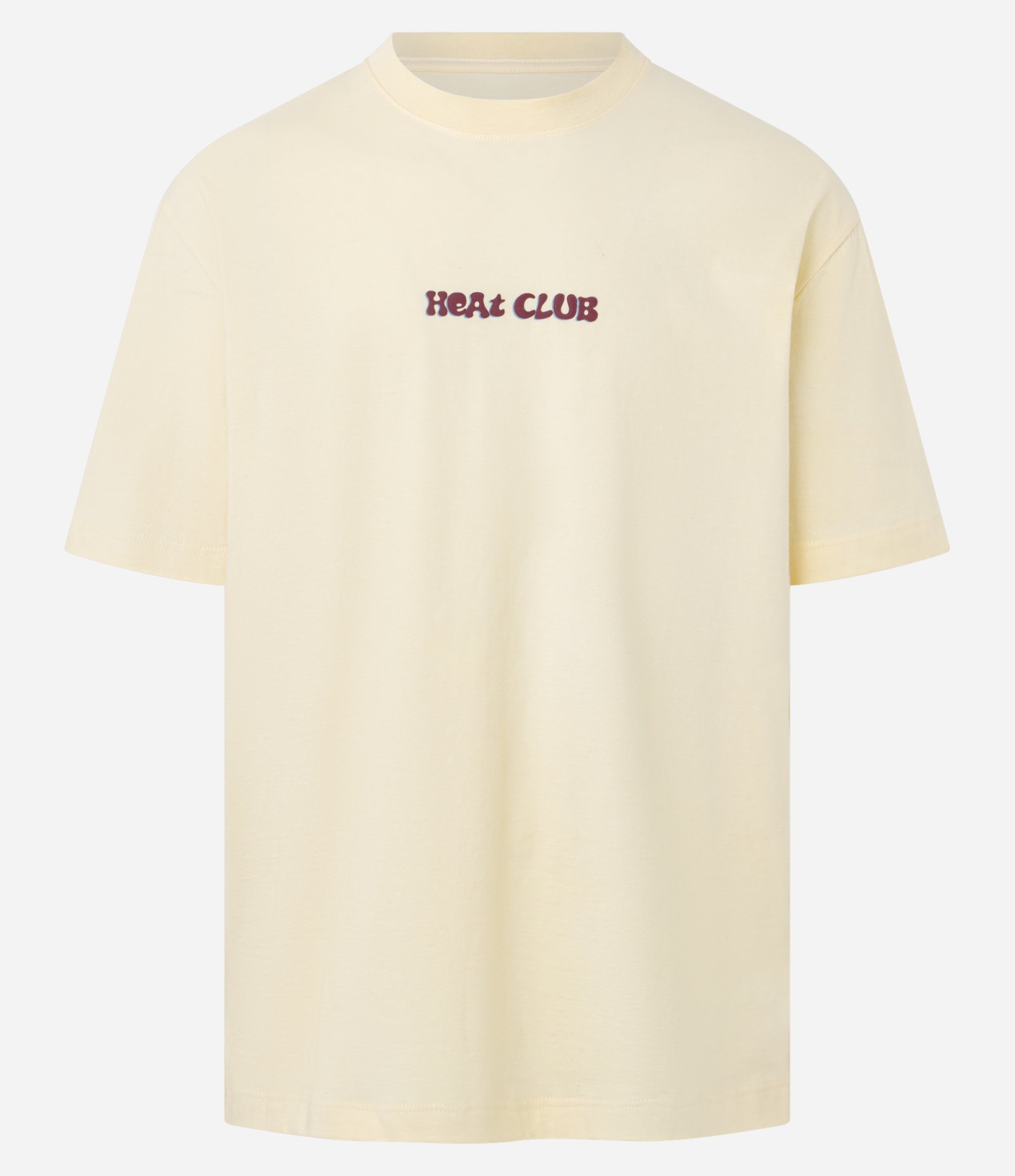 Camiseta Relaxed em Algodão com Estampa Praia Heat Club Bege 5