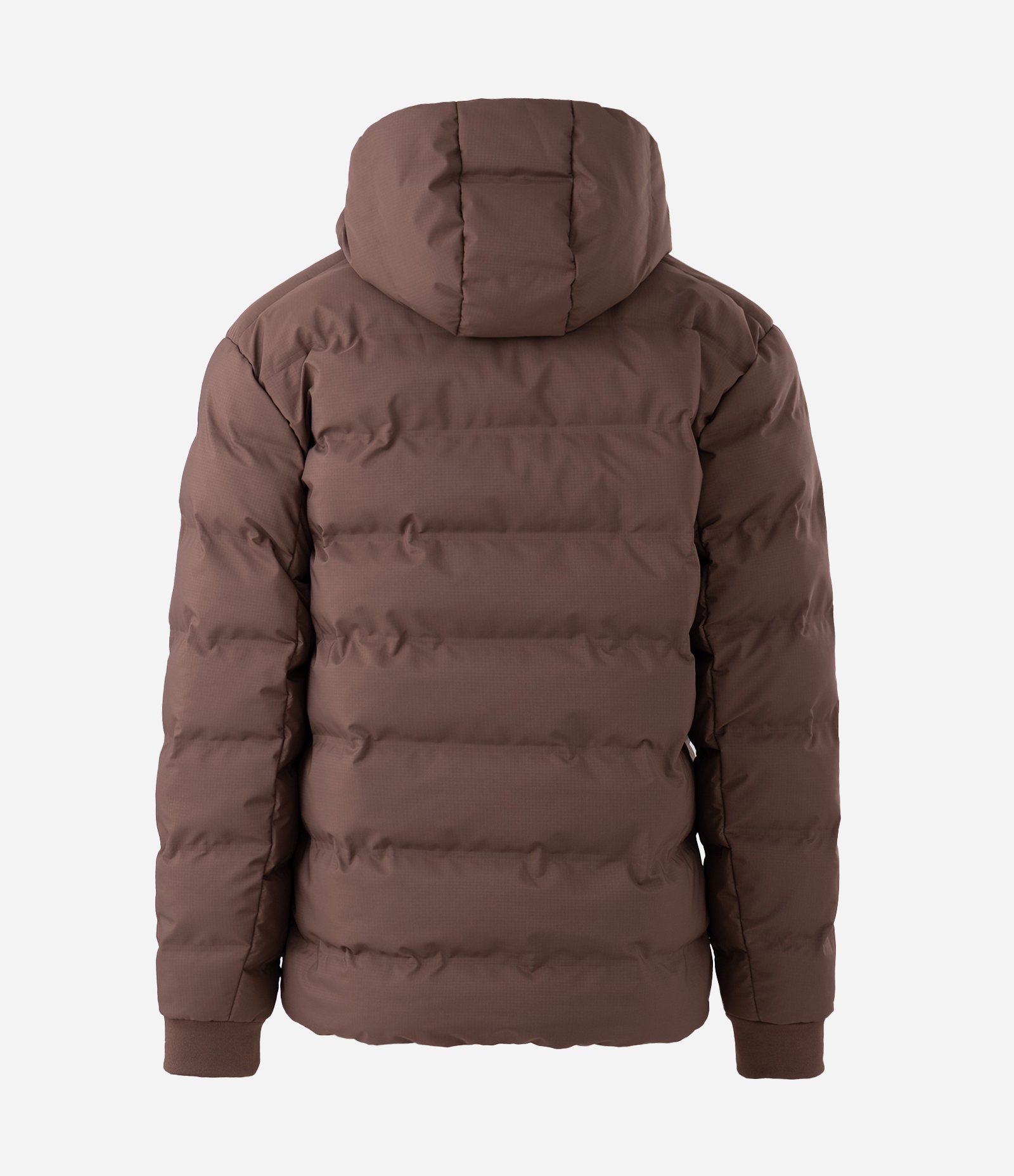 Jaqueta Puffer Esportiva sem Costura com Capuz Marrom 6