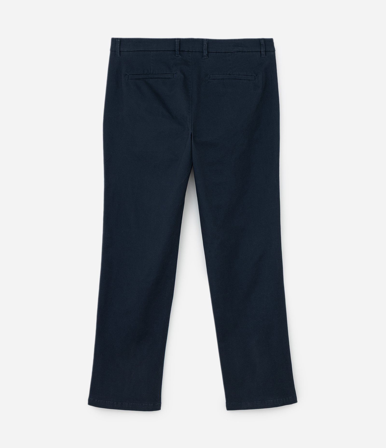 Calça Reta em Sarja Peletizada Azul Escuro 6