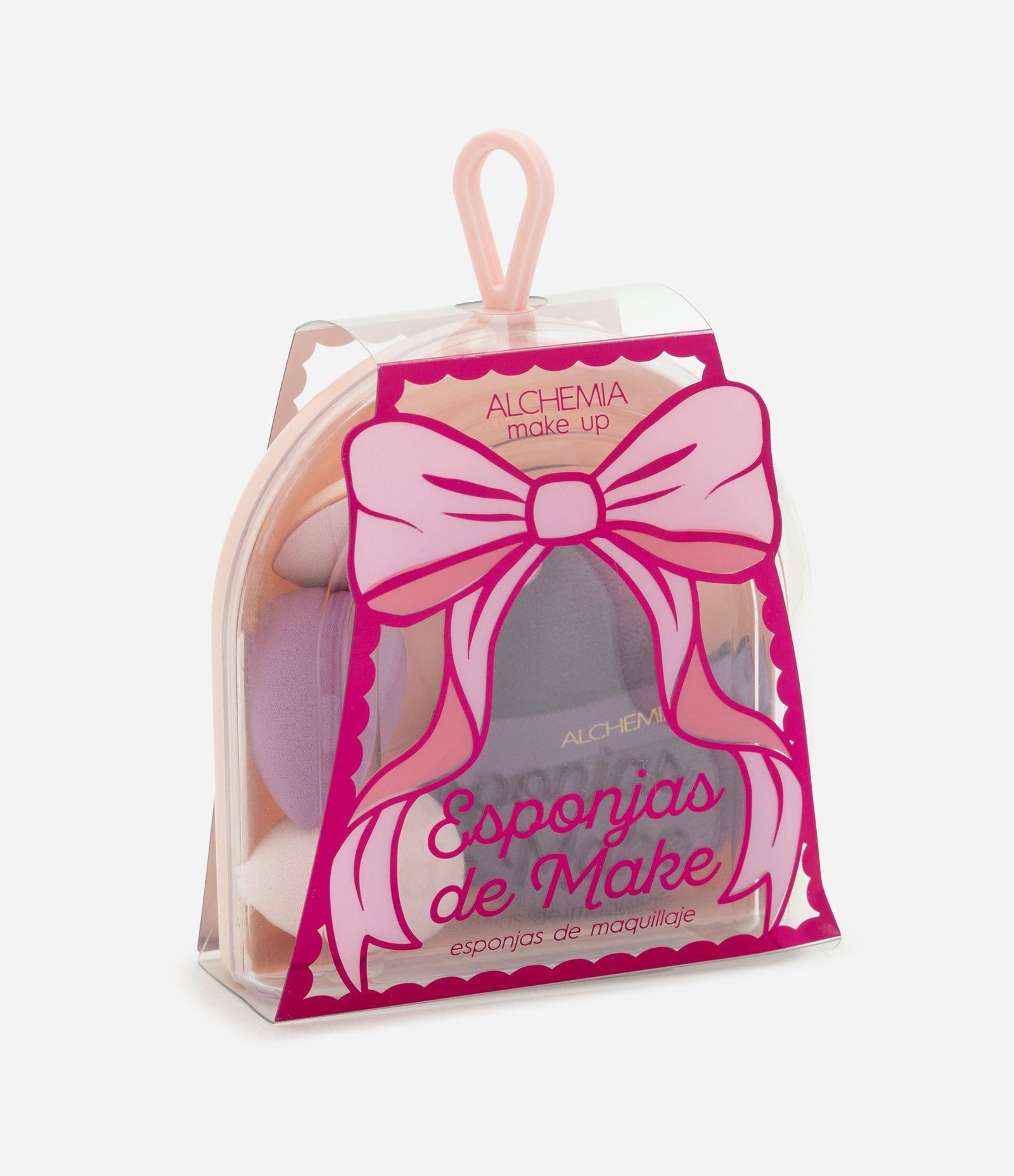 Kit Alchemia com 4 Esponjas de Maquiagem com Case Acrílico e Fitinha U 3
