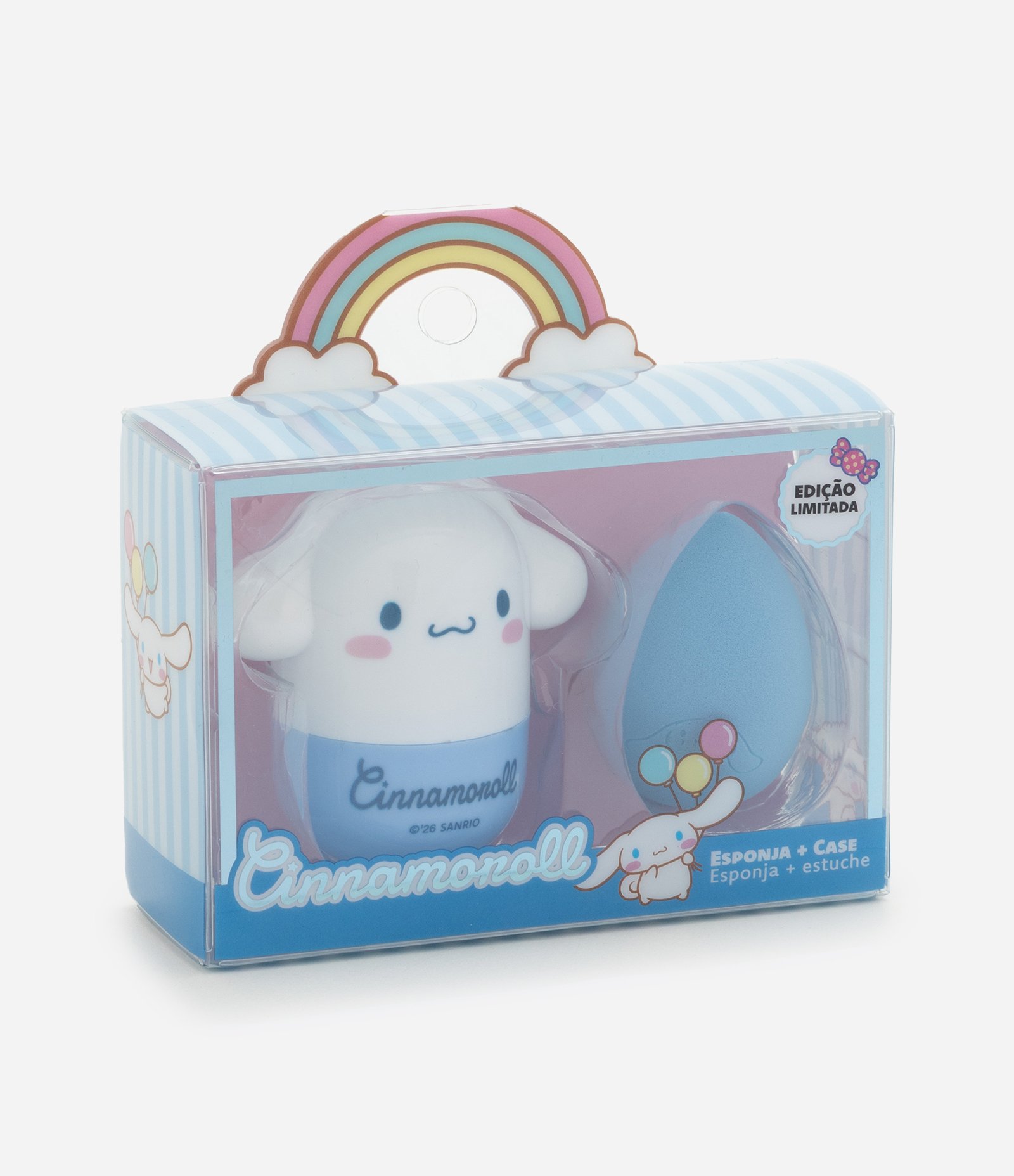 Kit com Esponja de Maquiagem Alchemia com Case Cinnamoroll Azul 1