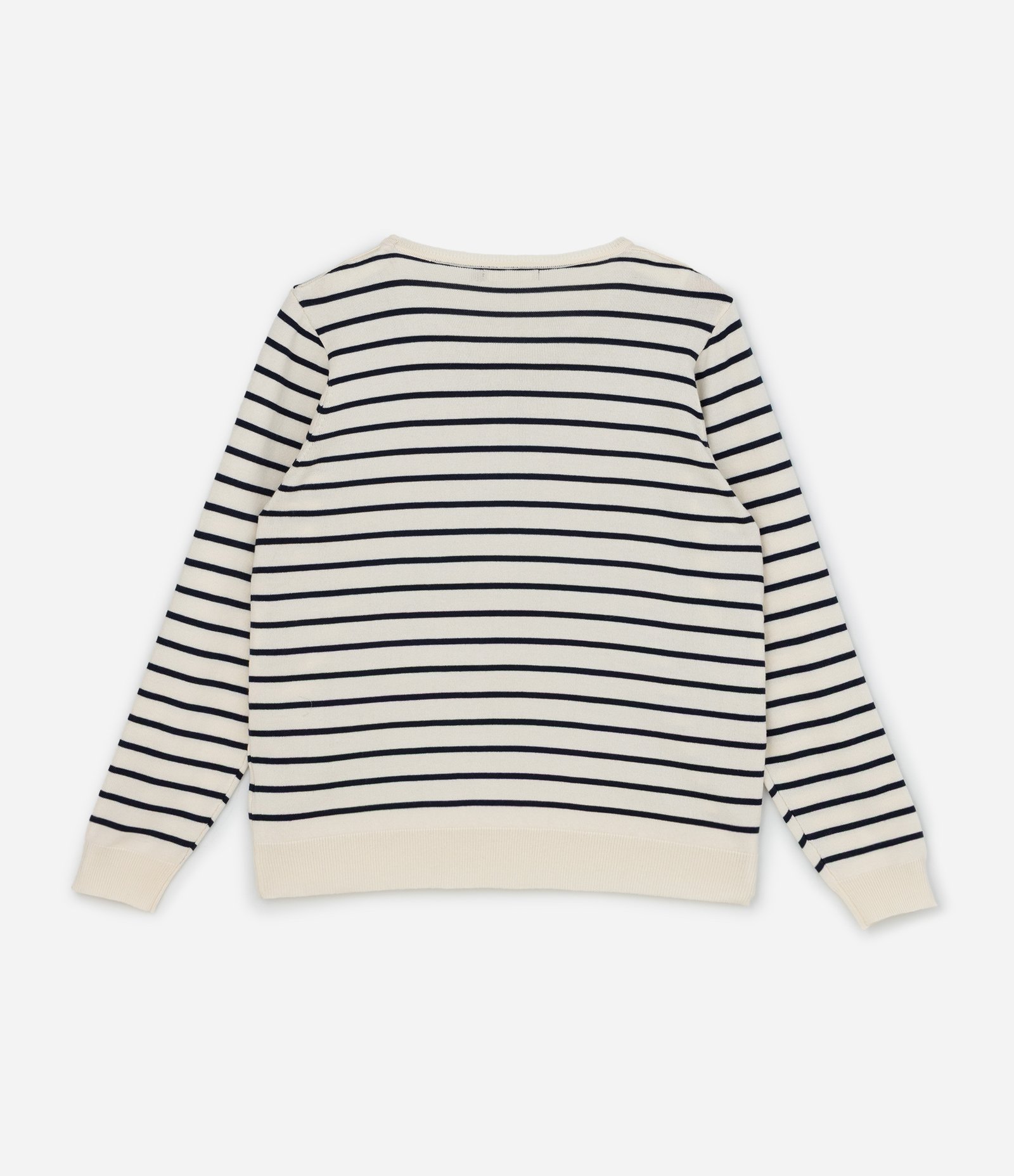 Suéter Regular em Tricô com Listras Curve & Plus Size Bege 2