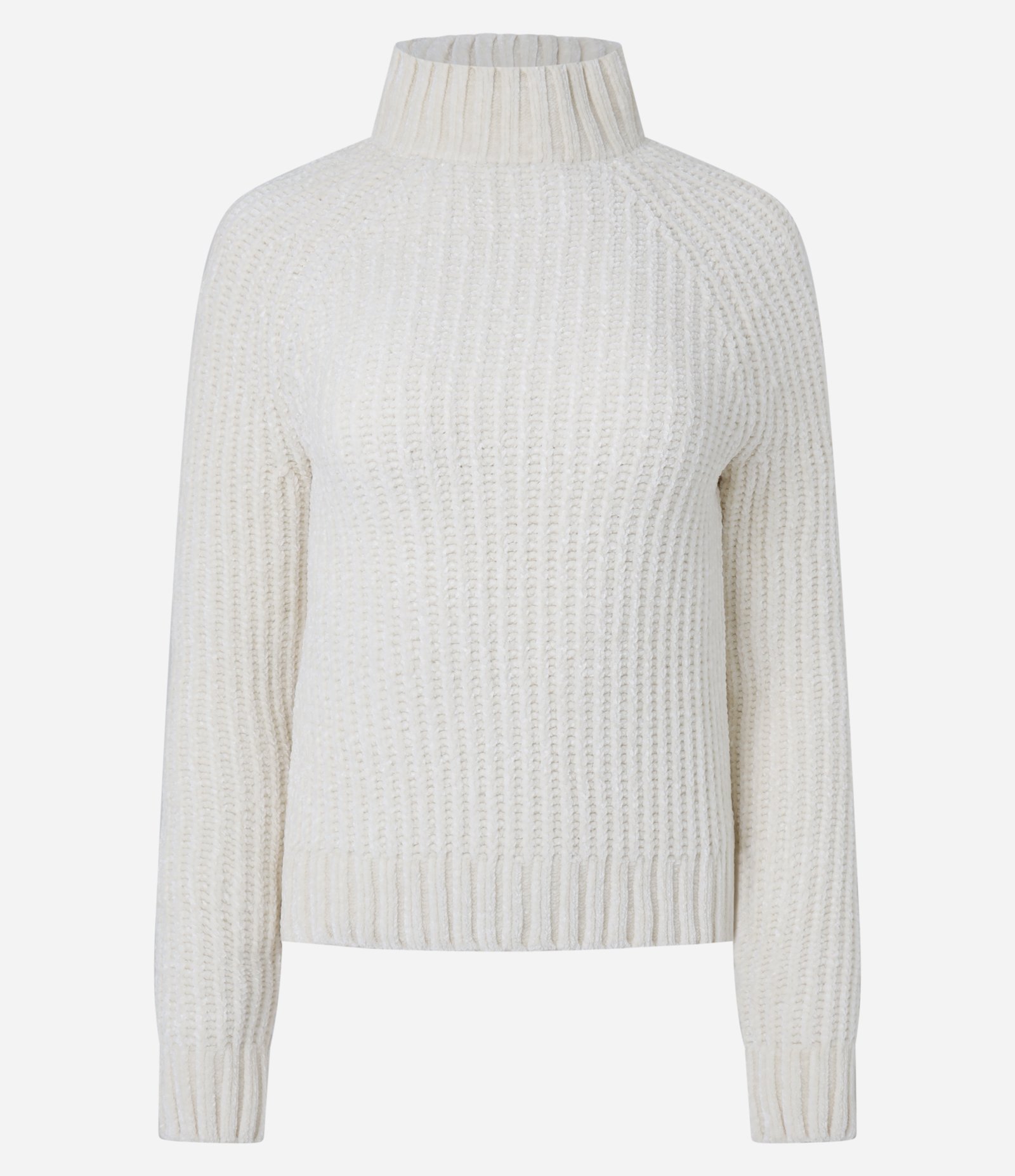 Blusão Gola Alta em Tricô Branco 2