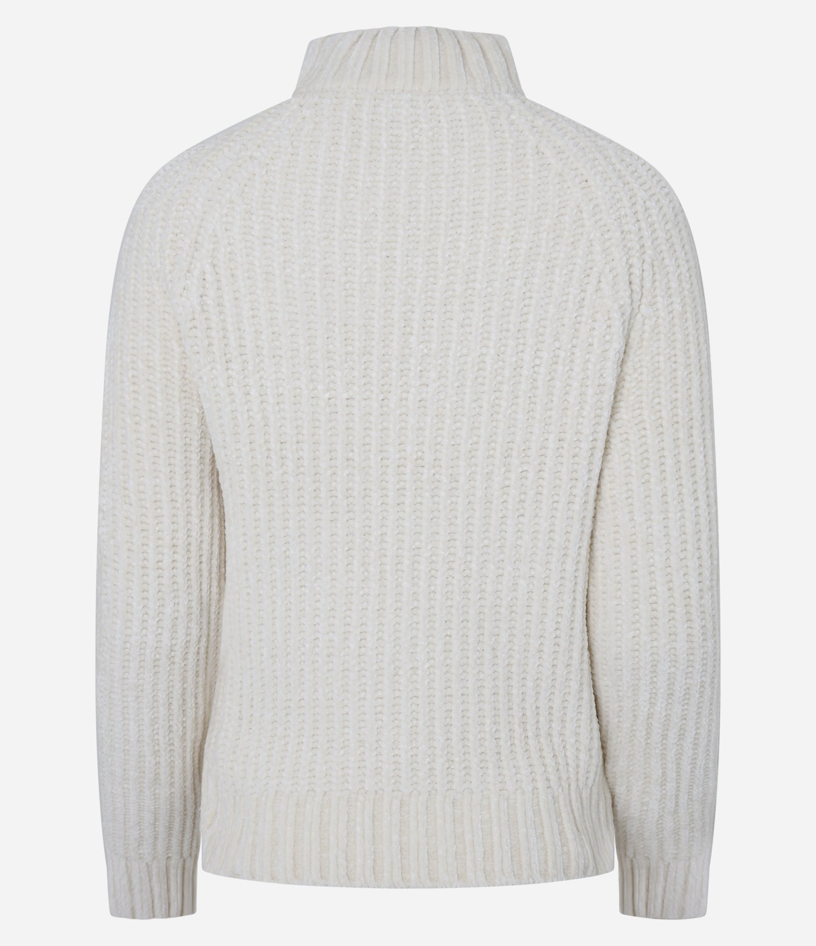 Blusão Gola Alta em Tricô Branco 4