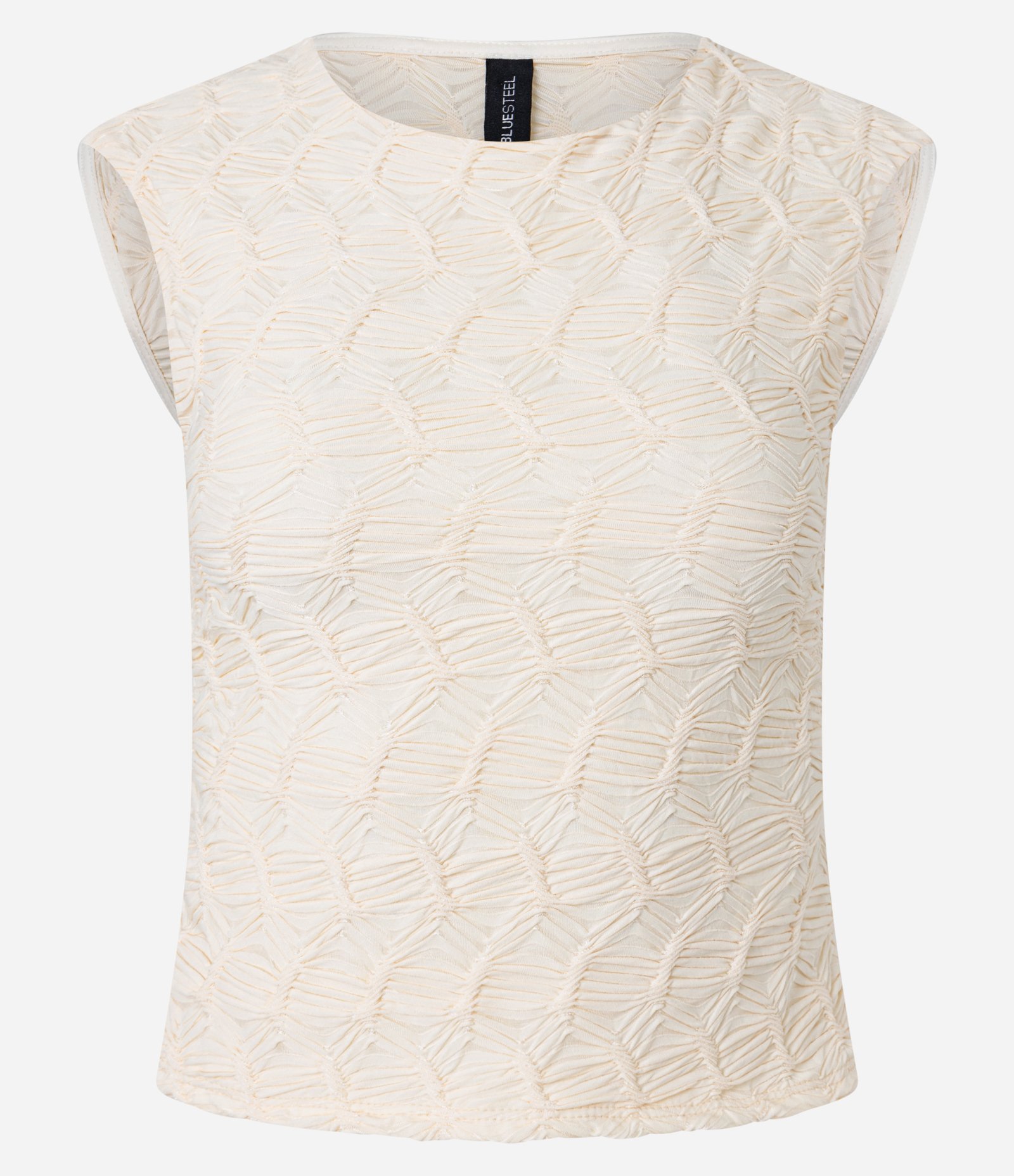 Blusa Texturizada com Abertura nas Costas Bege 4