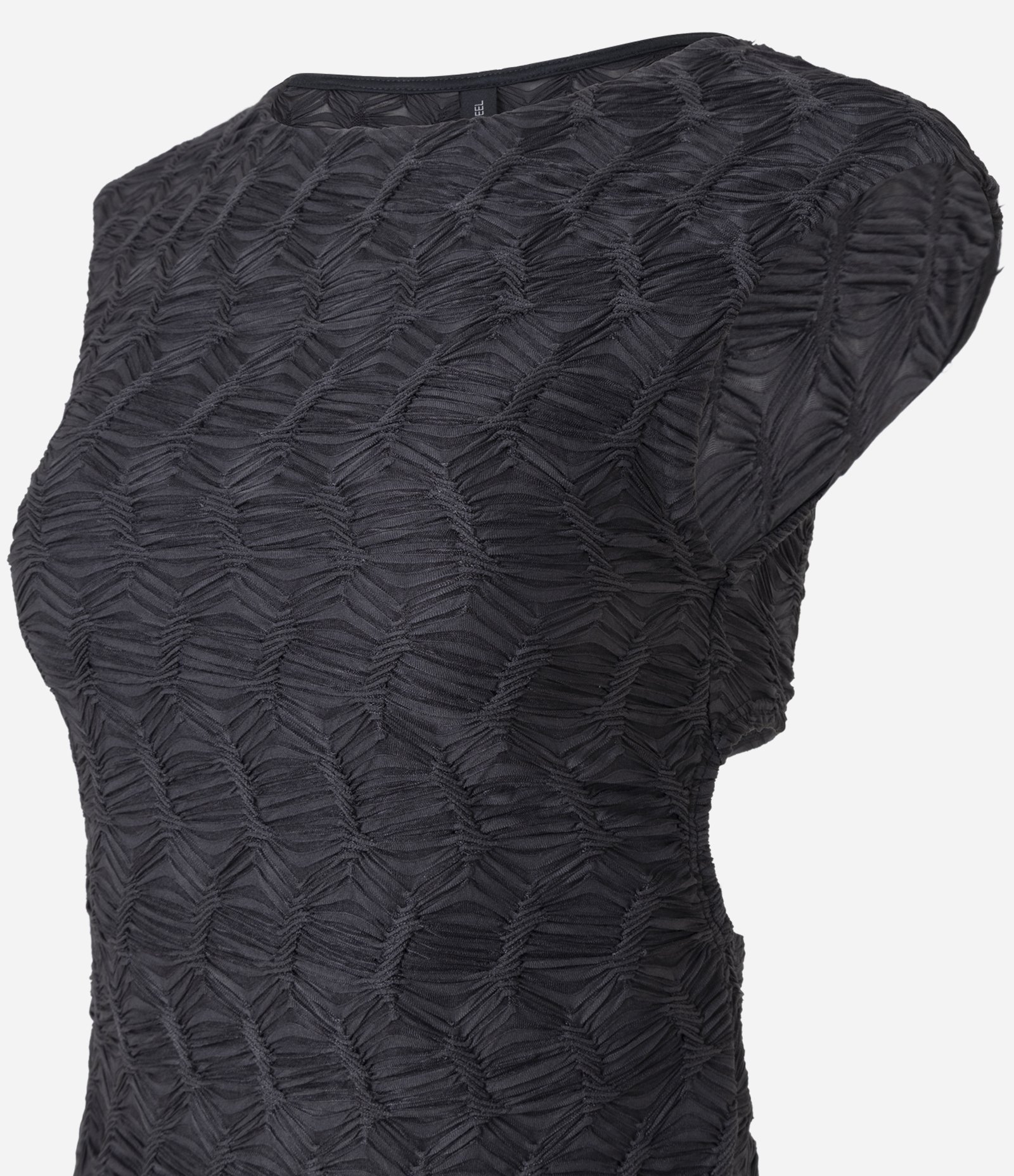 Blusa Texturizada com Abertura nas Costas Preto 6