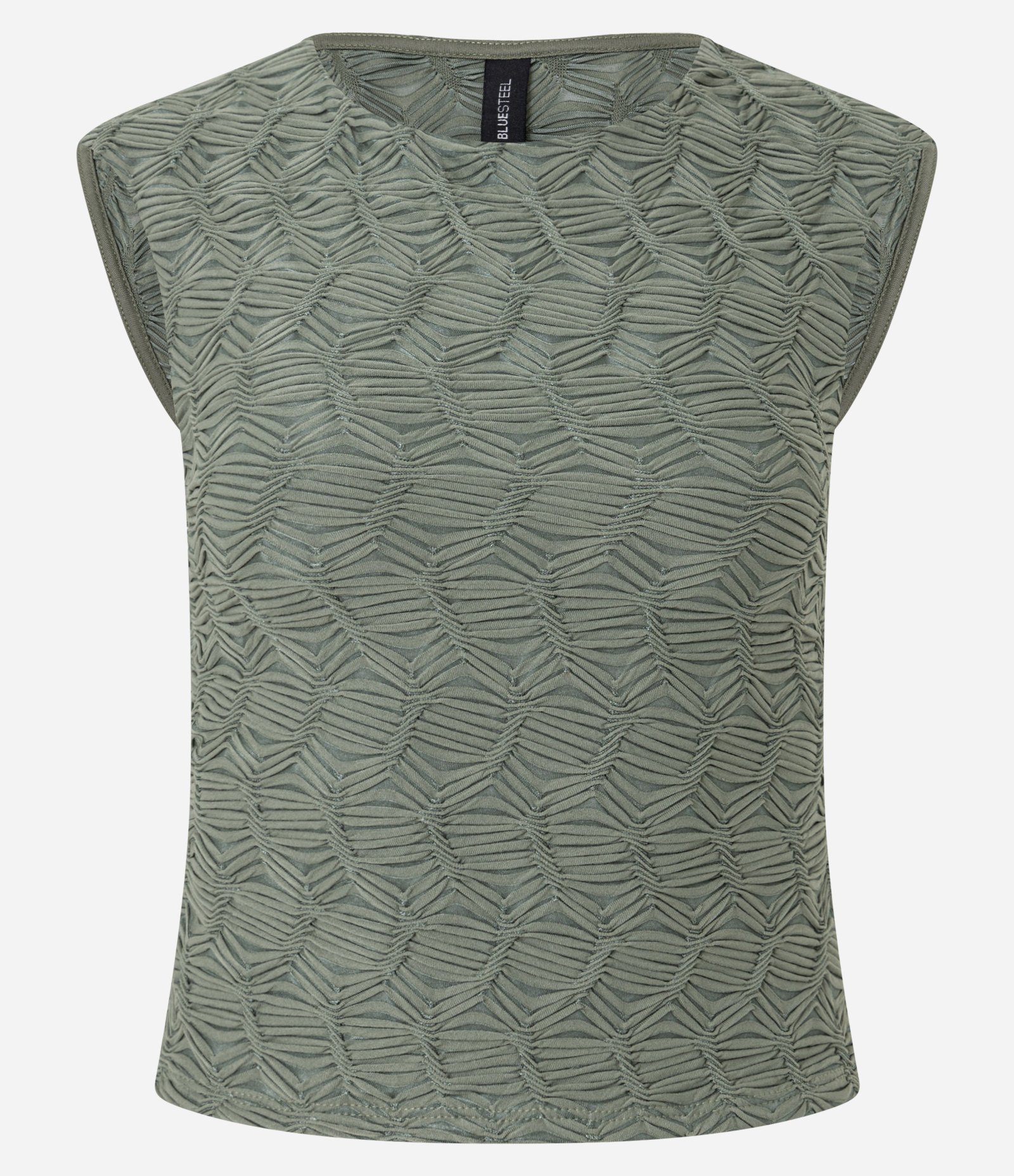 Blusa Texturizada com Abertura nas Costas Verde 1