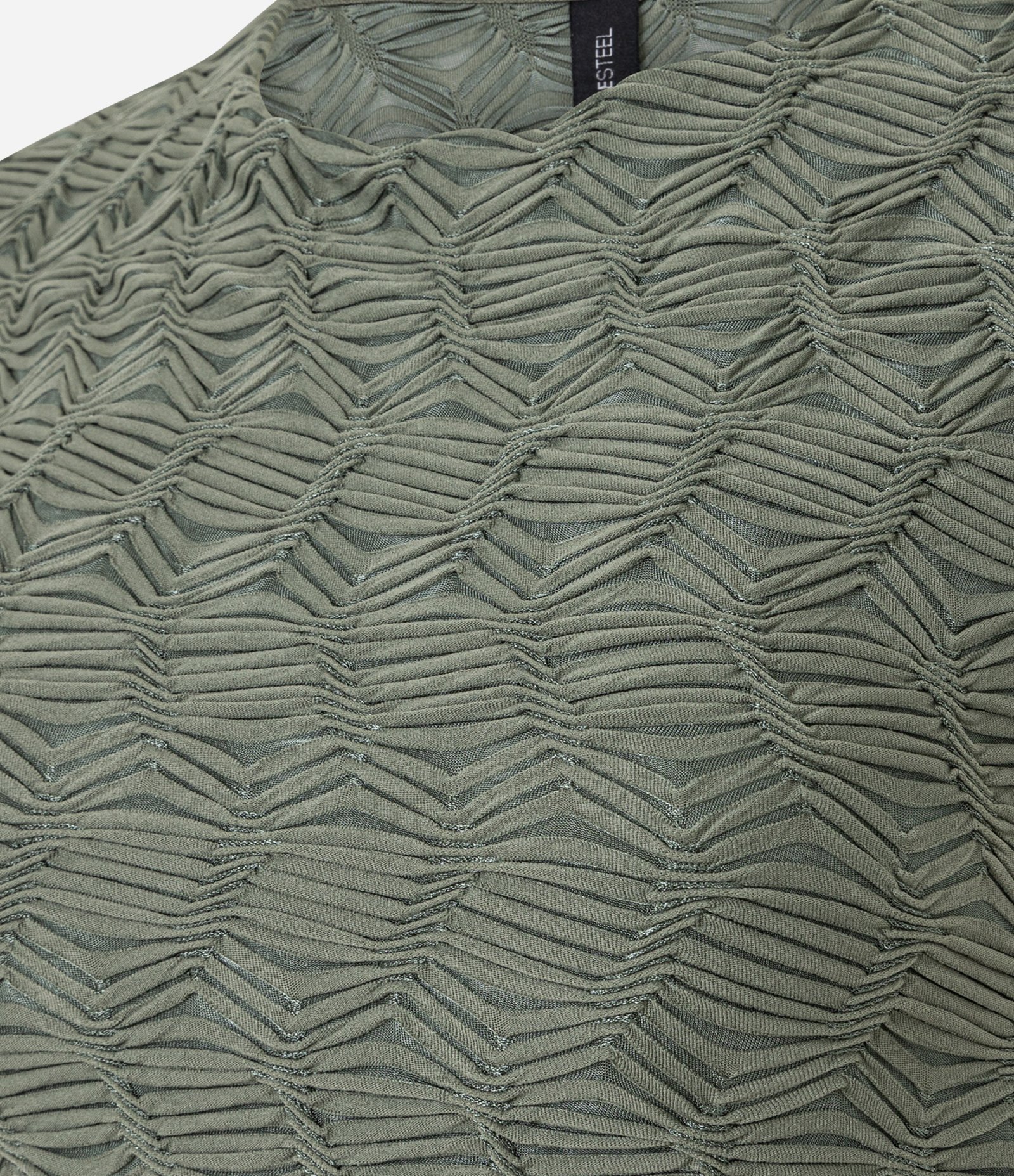 Blusa Texturizada com Abertura nas Costas Verde 2