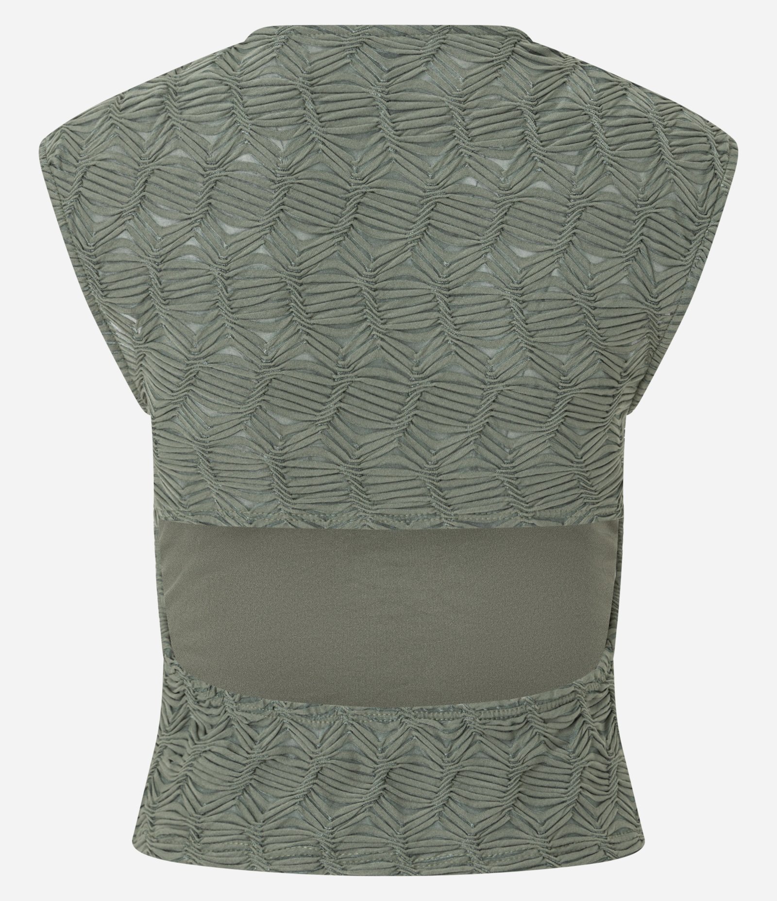 Blusa Texturizada com Abertura nas Costas Verde 3