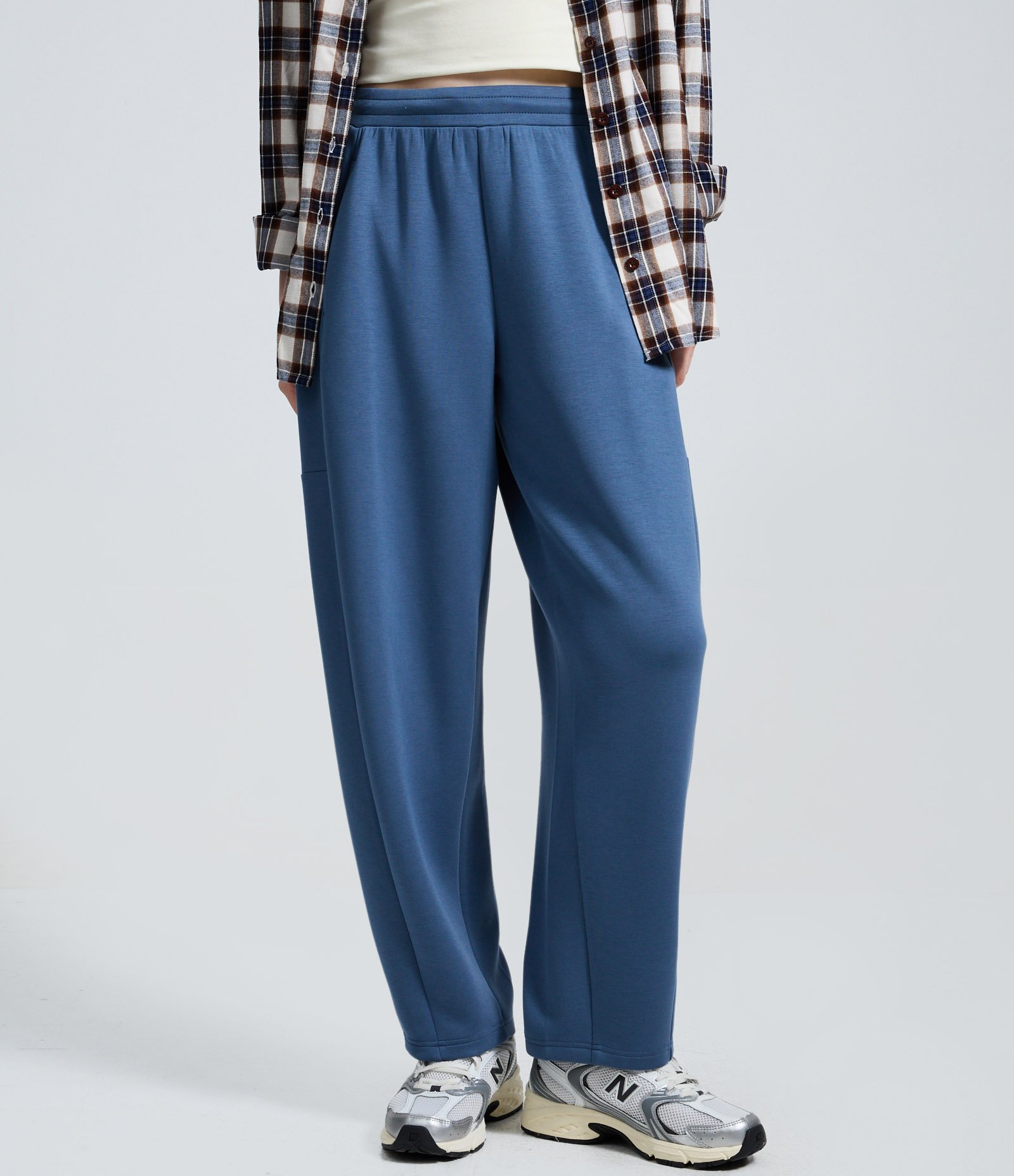 Calça em Modal com Cós Elástico e Amarração Azul 2