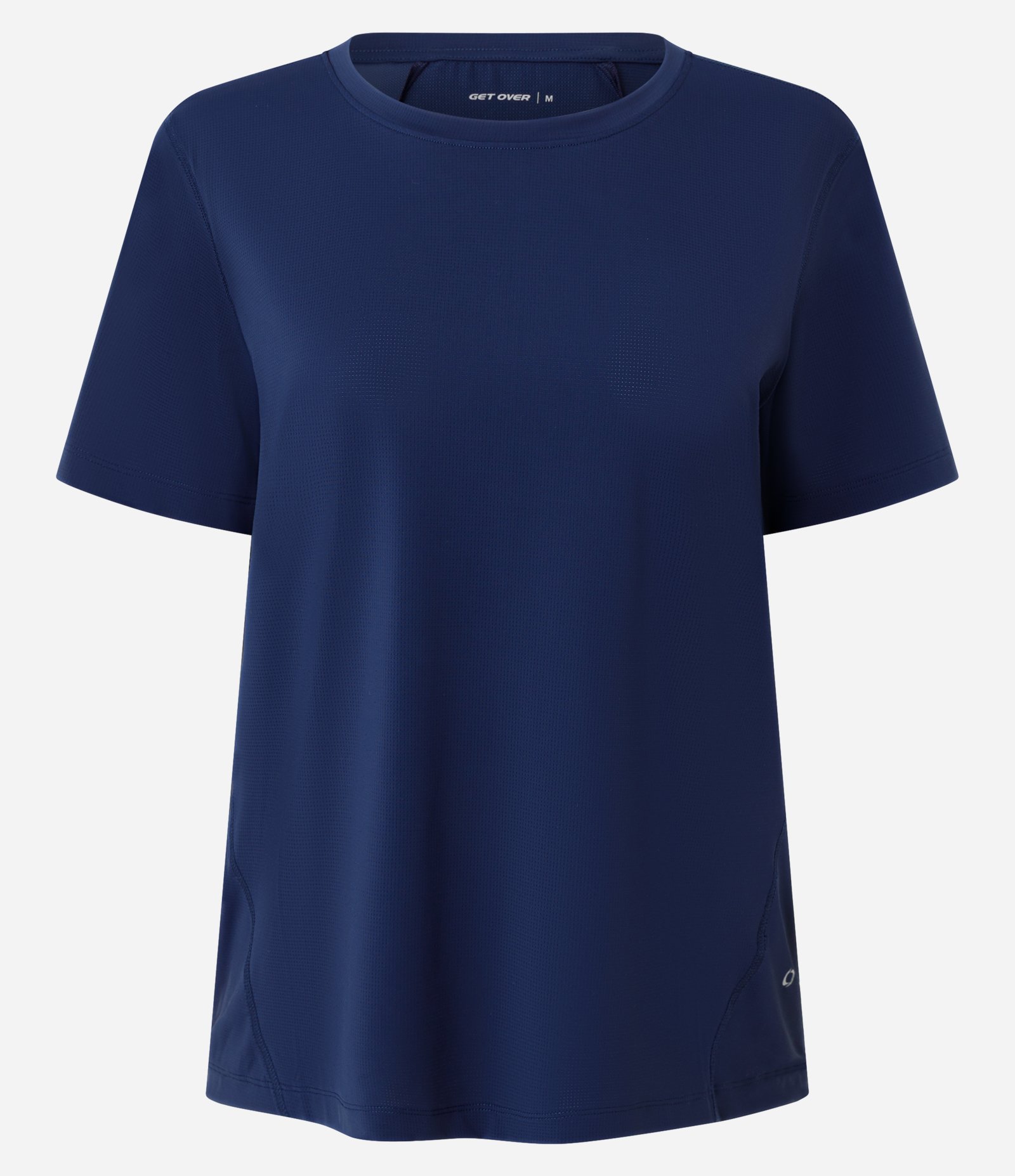 Camiseta Esportiva Manga Curta em Poliamida Azul 1