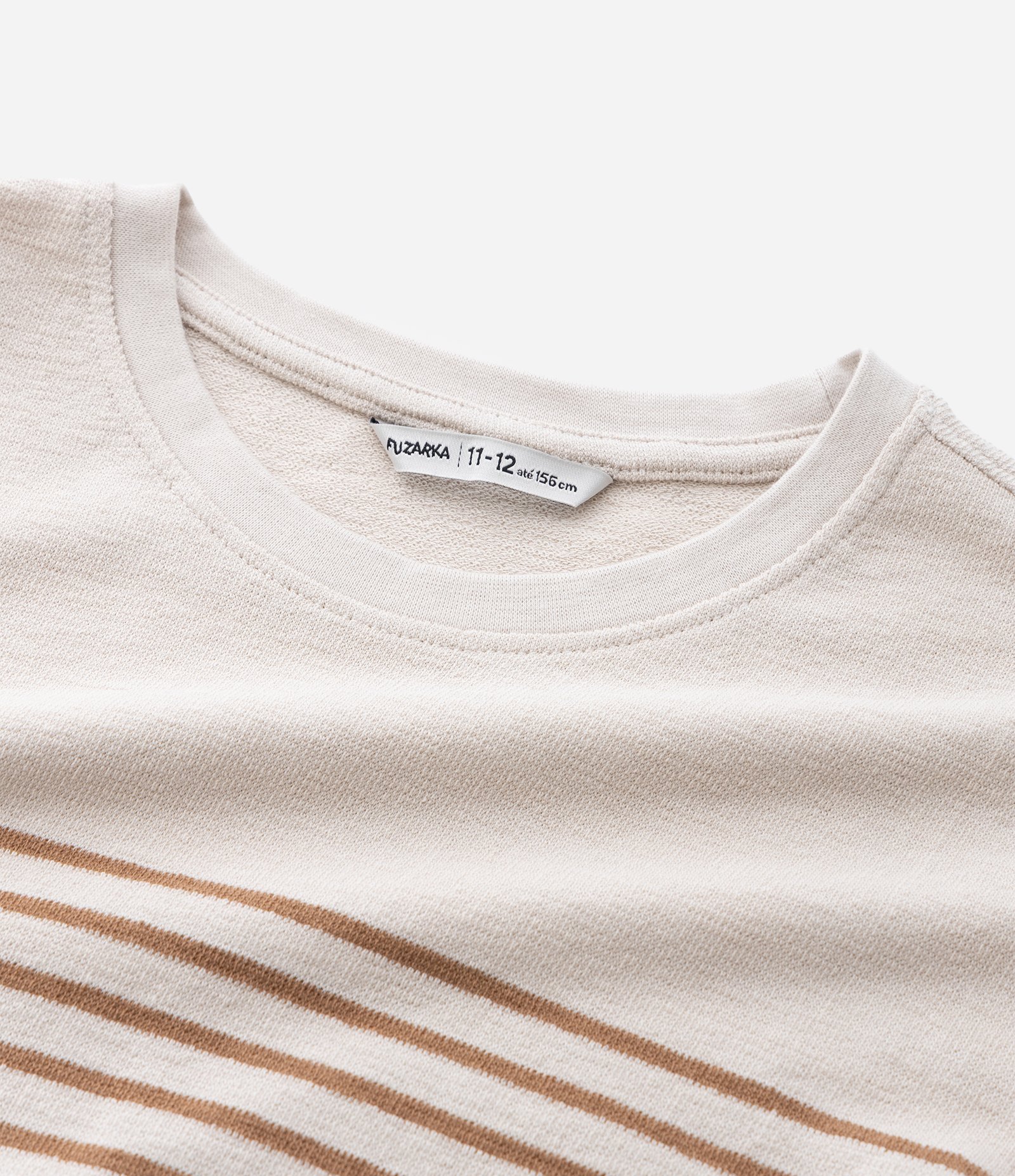 Camiseta Infantil com Listras e Bloco de Cor – Tam 5 a 14 Anos Marrom 5