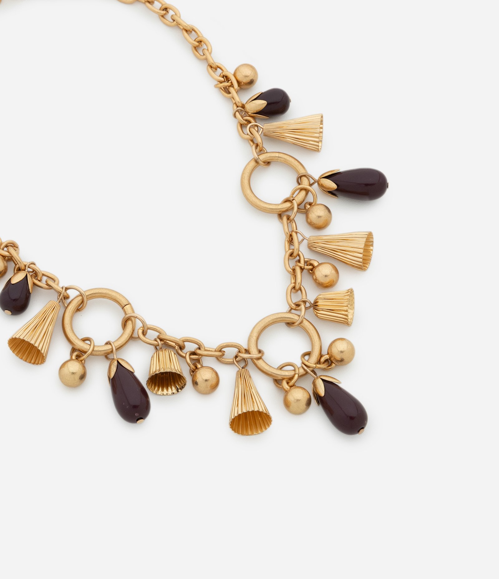 Colar Curto Berloque com Múltiplos Pingentes Dourado 2