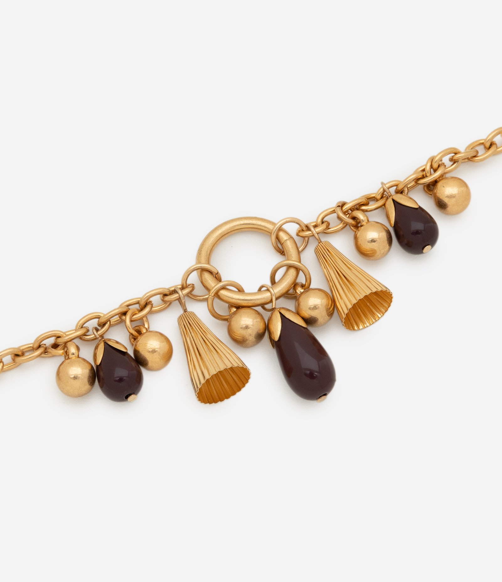 Pulseira Berloque com Múltiplos Pingentes Dourado 2