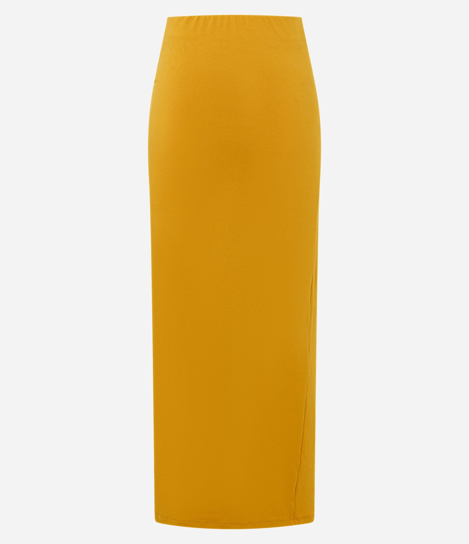 Saia New Midi em Jersey com Transpassado na Cintura Dourado 7