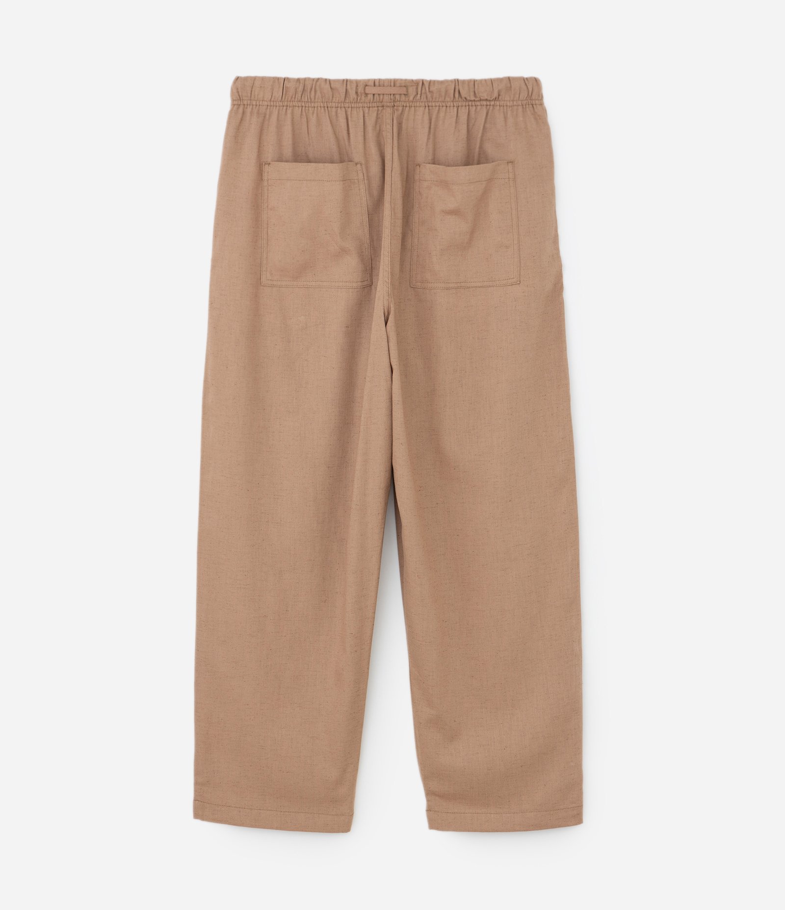 Calça Balloon em Viscolinho com Cós Elástico Bege 6