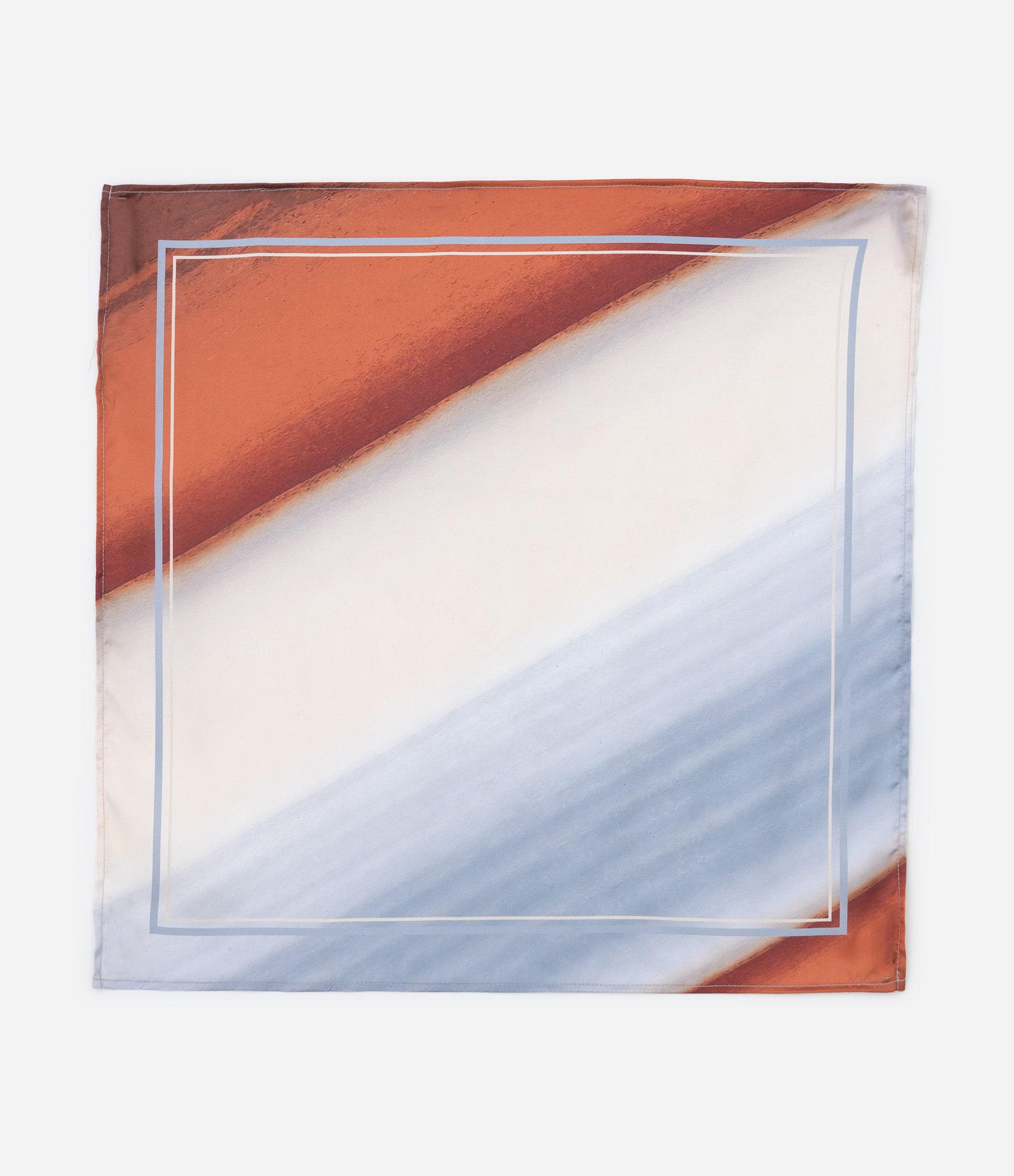 Lenço Quadrado em Cetim com Estampa de Listras Multicores 1