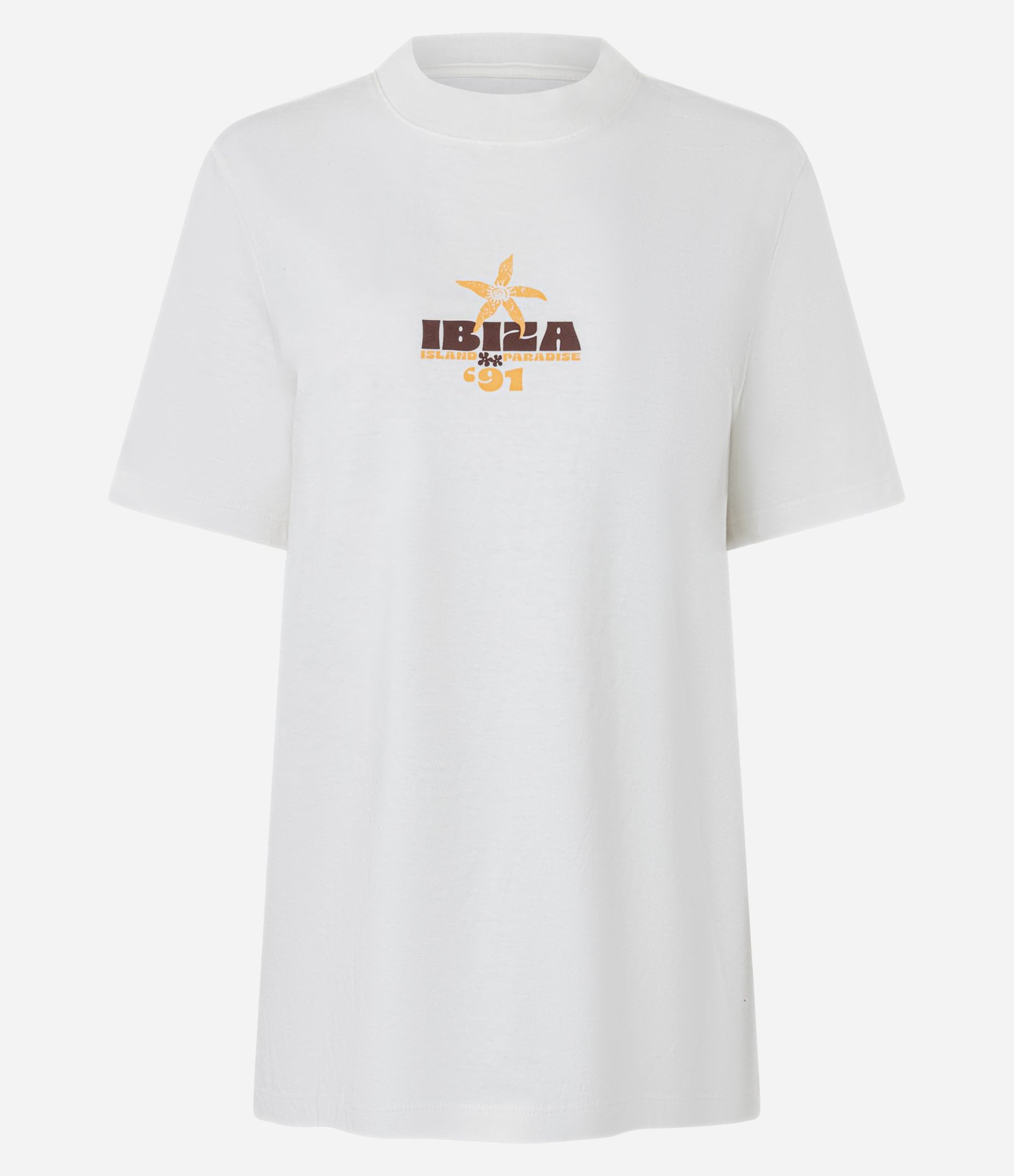 Camiseta T-shirt em Algodão com Estampa Ibiza Branco 5