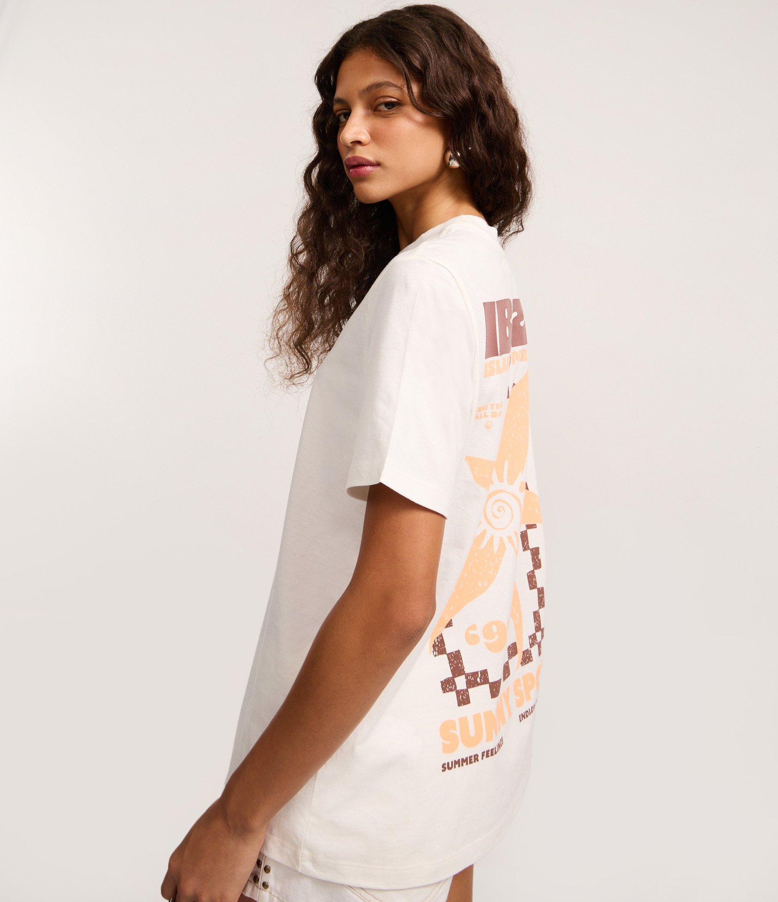 Camiseta T-shirt em Algodão com Estampa Ibiza Branco 4