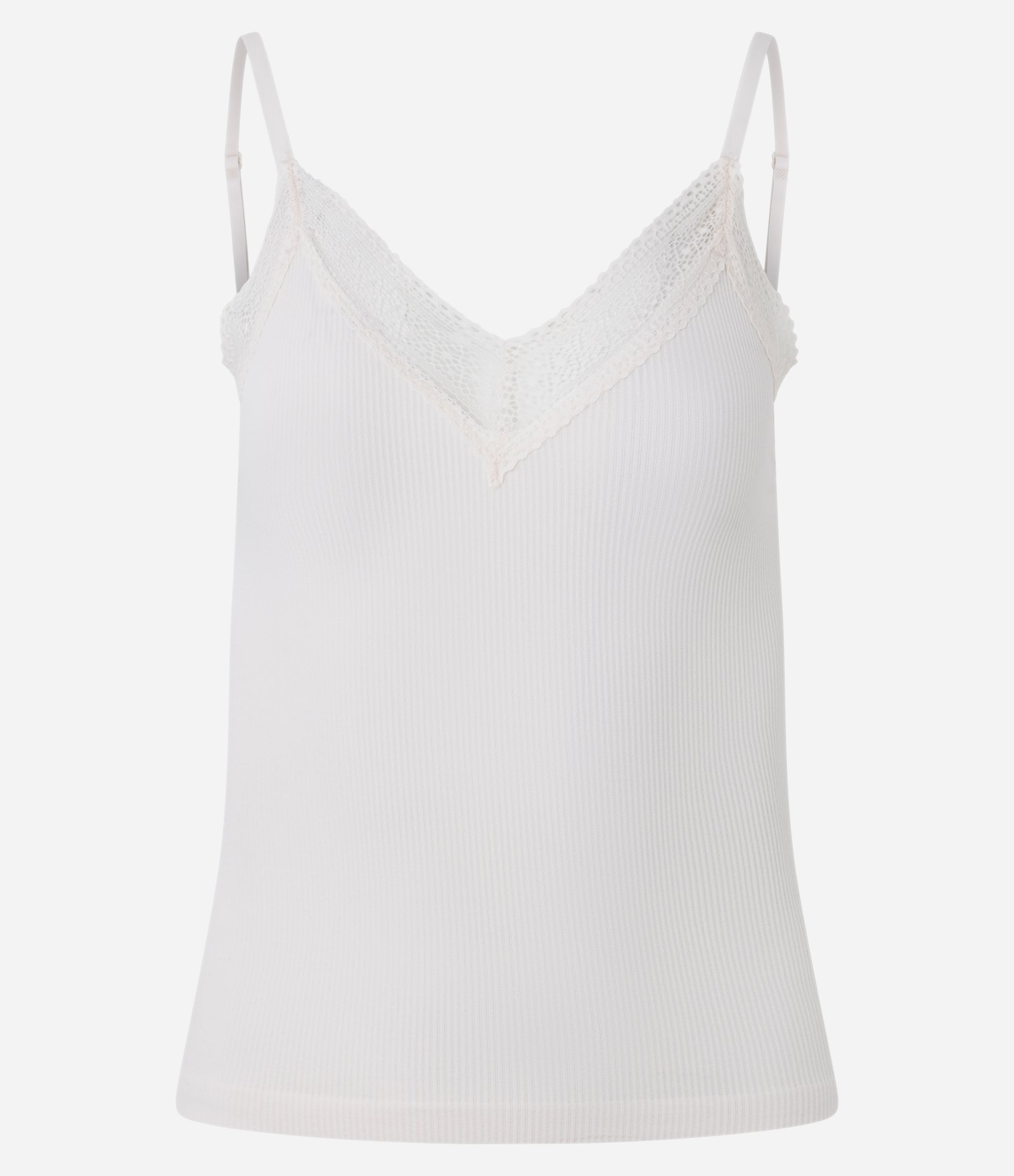 Blusa de Pijama Seamless com Rendinha Off White 4