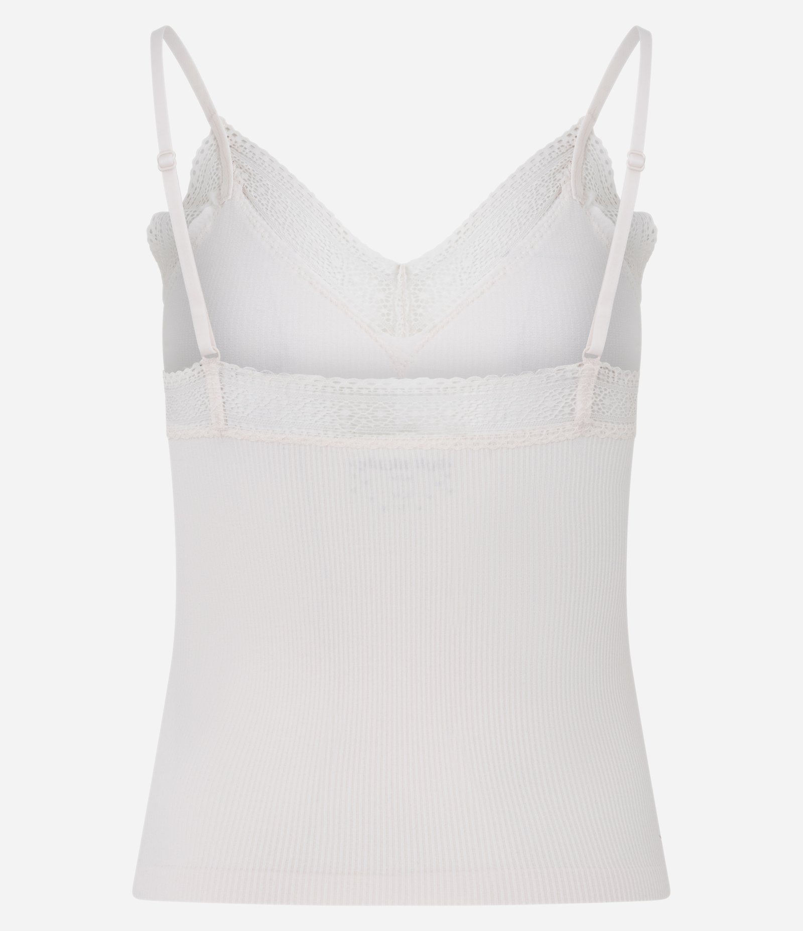 Blusa de Pijama Seamless com Rendinha Off White 6