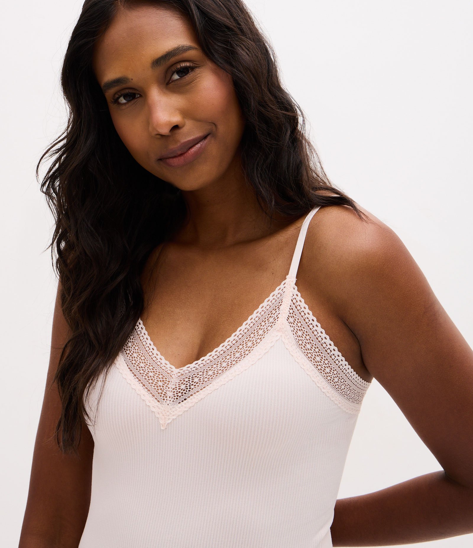Blusa de Pijama Seamless com Rendinha Off White 3