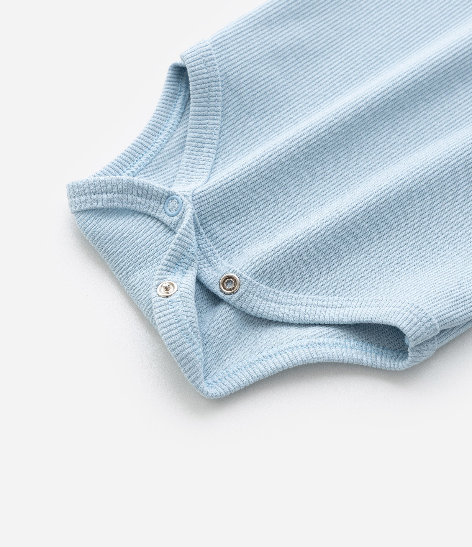 Body Infantil Texturizado com Bolsinho - Tam RN a 18 Meses Azul Claro 5