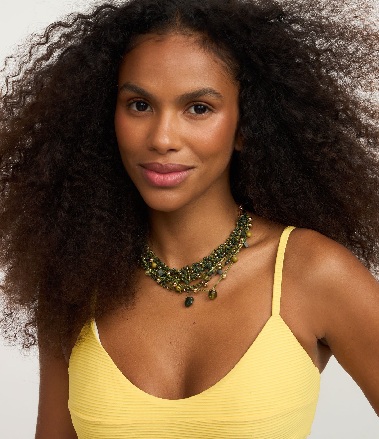 Biquíni Top Meia Taça em Microfibra Texturizada com Alças Ajustáveis Amarelo 3