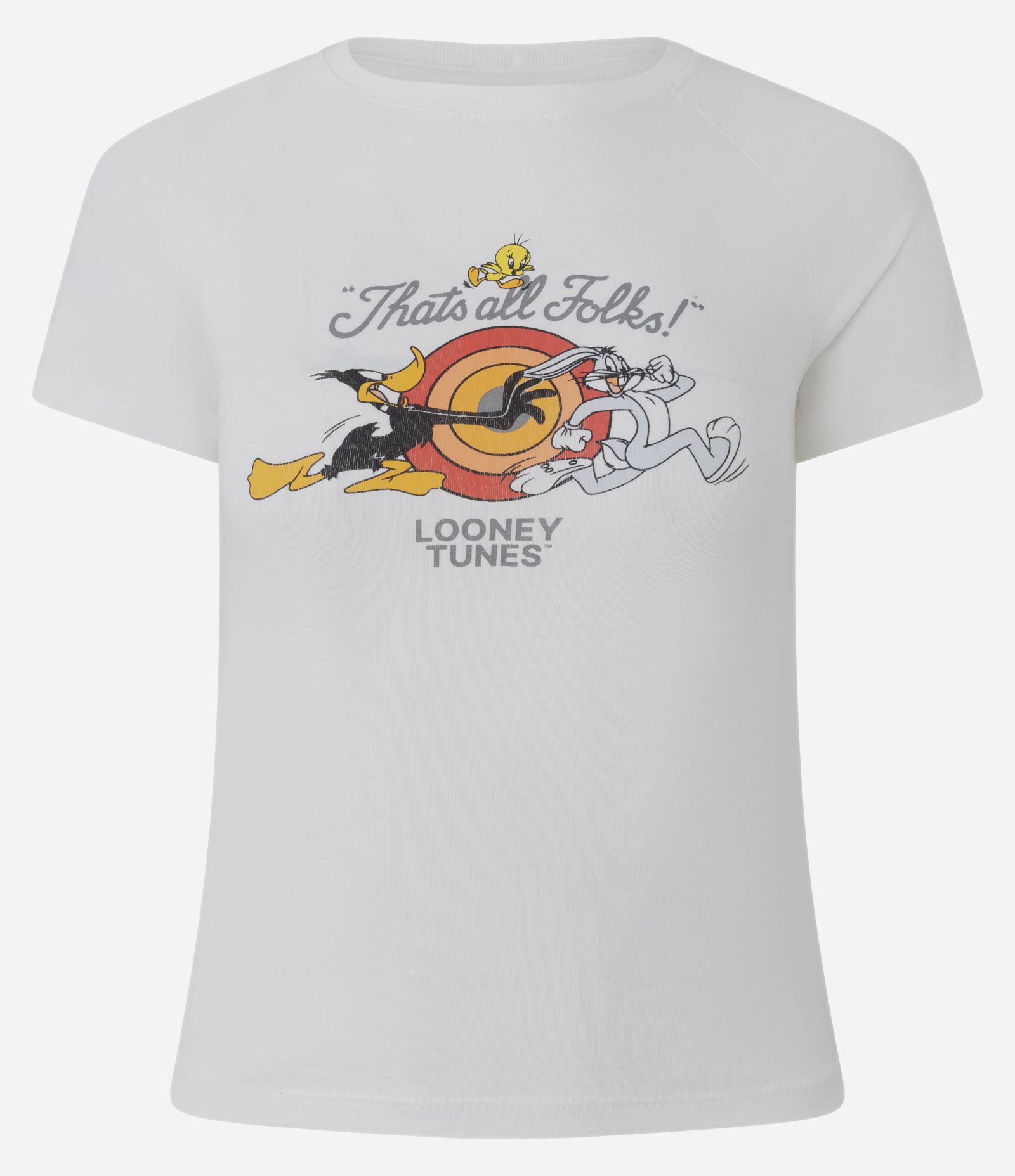Camiseta em Algodão com Estampa Looney Tunes Branco 4