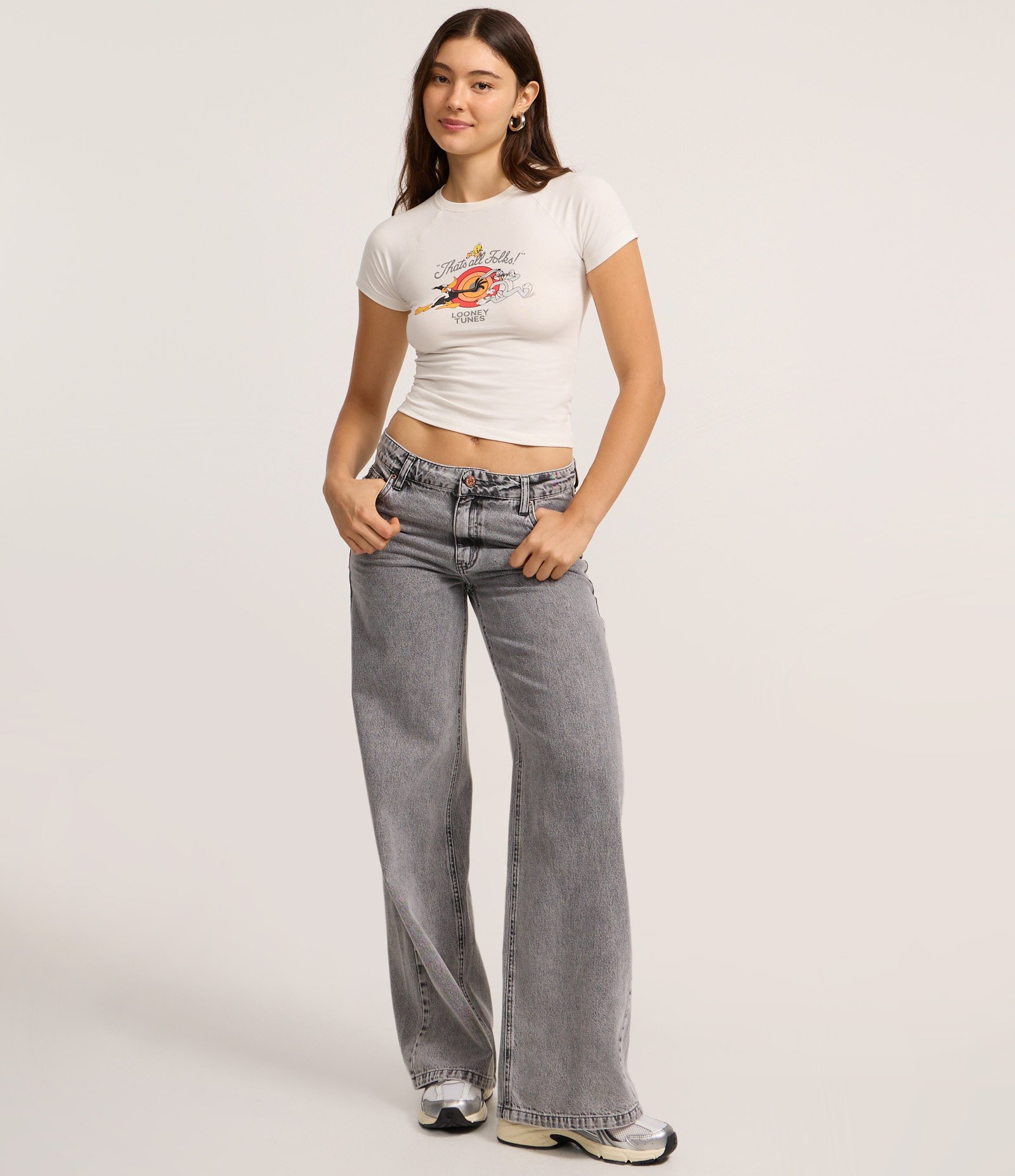 Camiseta em Algodão com Estampa Looney Tunes Branco 2