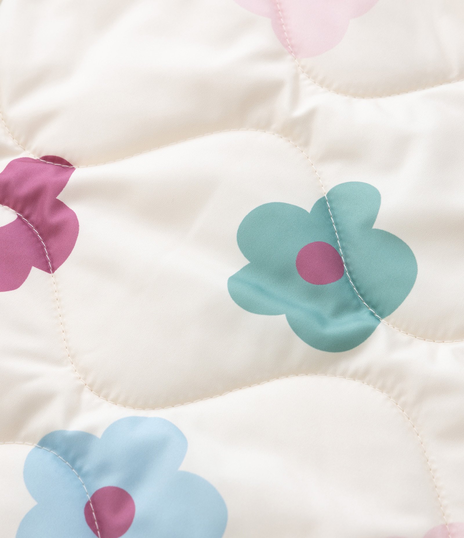Jaqueta Infantil Floral em Microfibra - Tam 1 a 6 Anos Bege 4