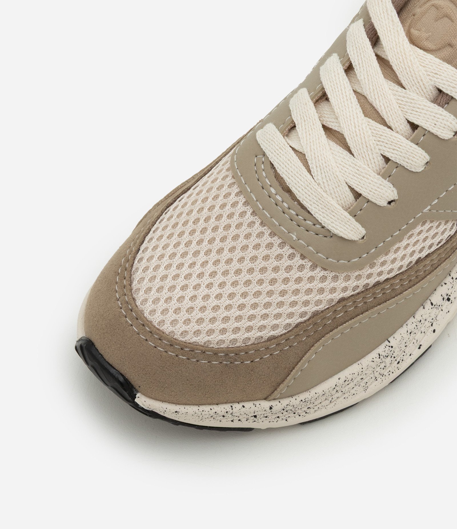 Tênis Infantil com Recortes Contrastantes e Texturizado - Tam 28 ao 34 Bege/Marrom 3