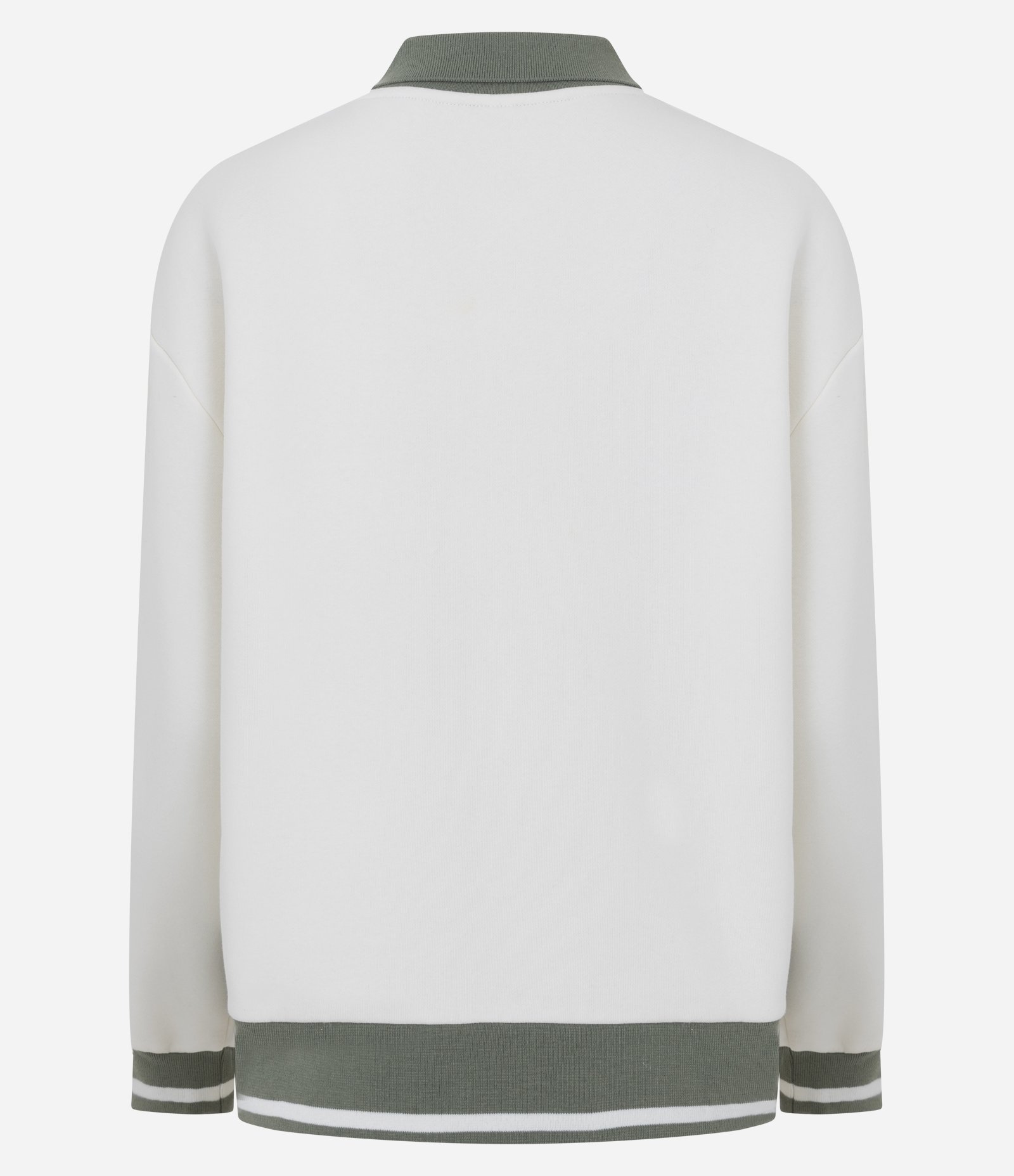 Blusão Moletom College com Lettering Savage e Gola Polo Branco 6