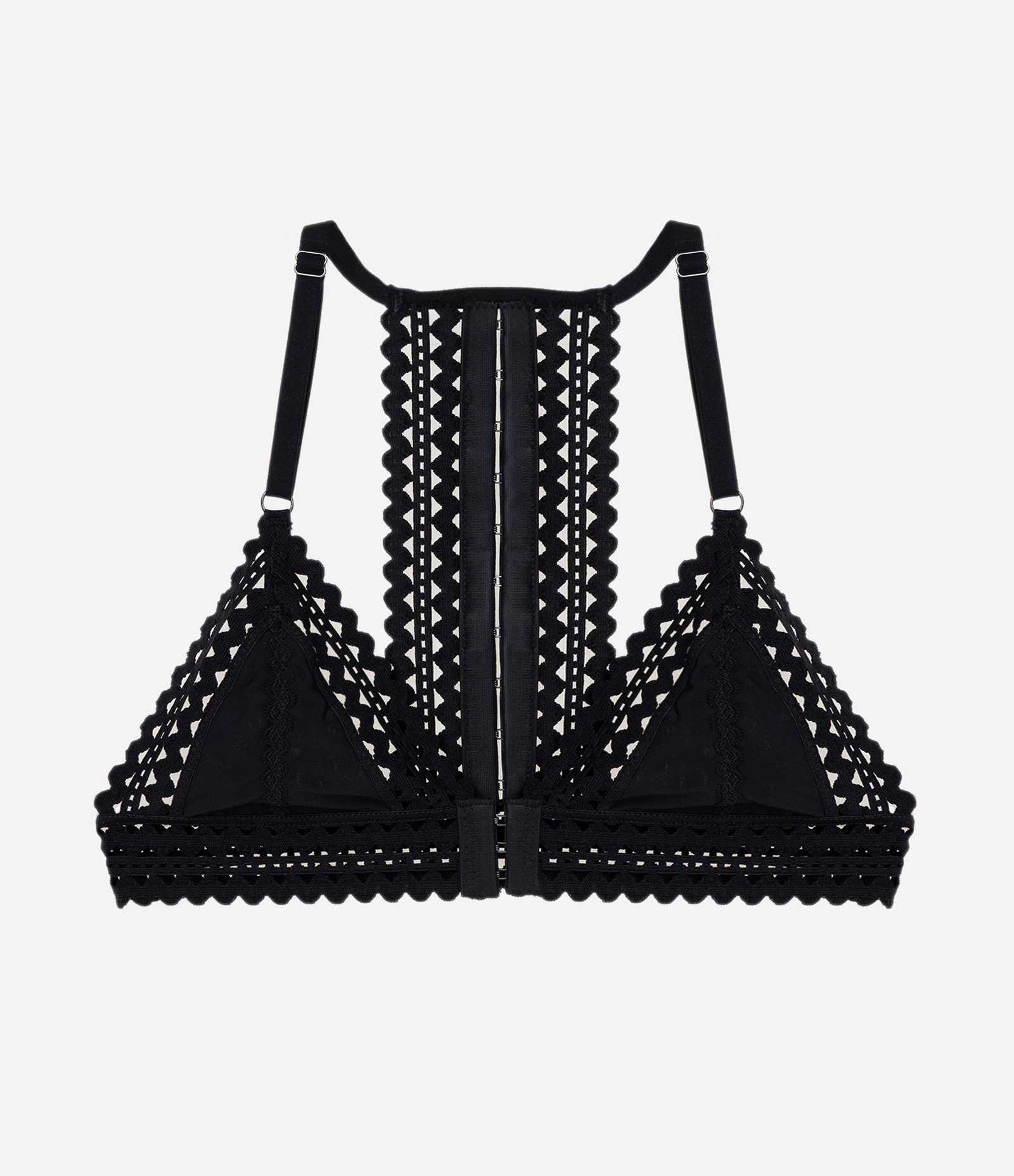 Sutiã Top em Tule com Detalhes em Sianinhas Preto 5