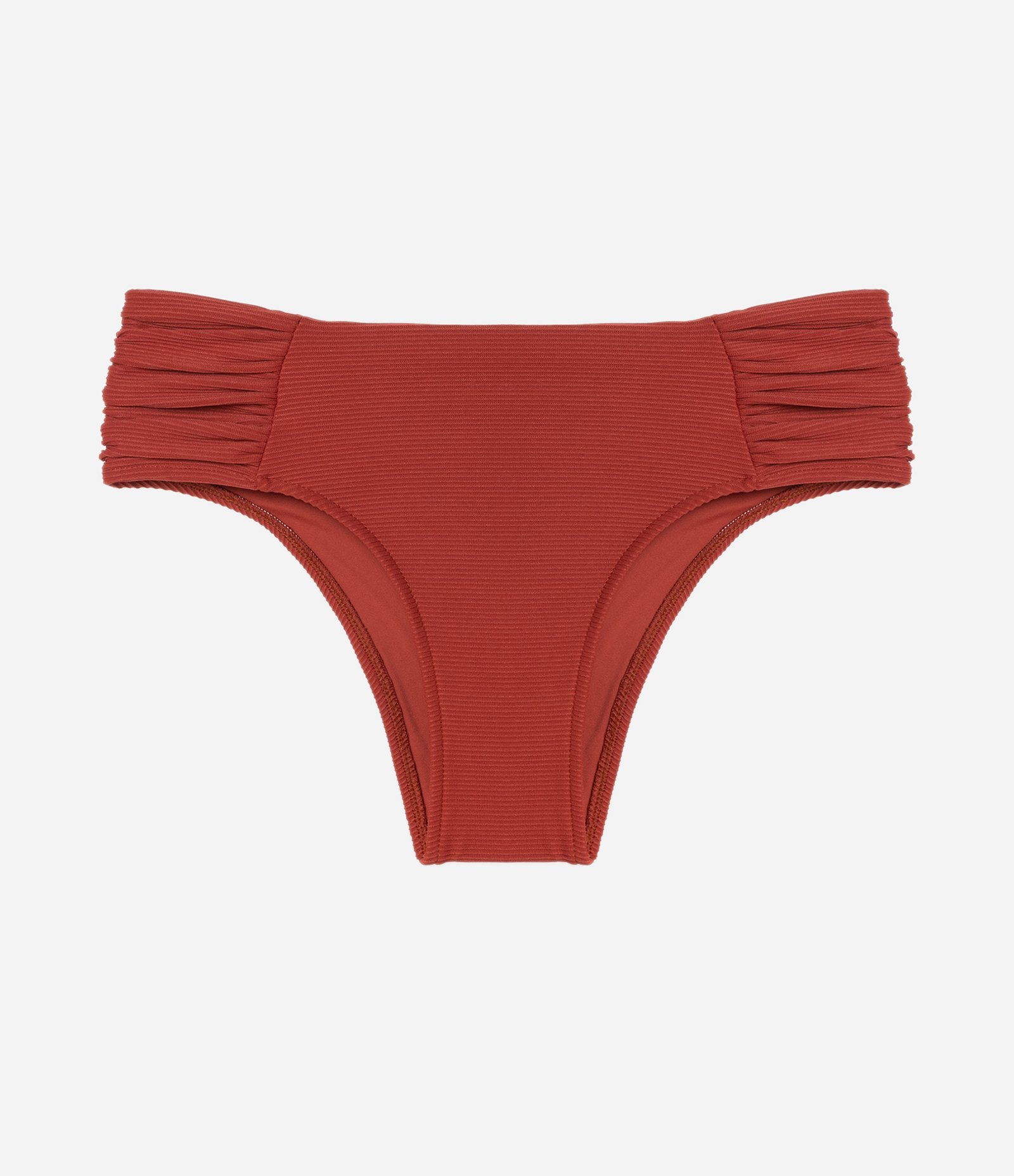 Biquíni Calcinha sunkini Texturizada com Laterais Franzidas Vermelho 1