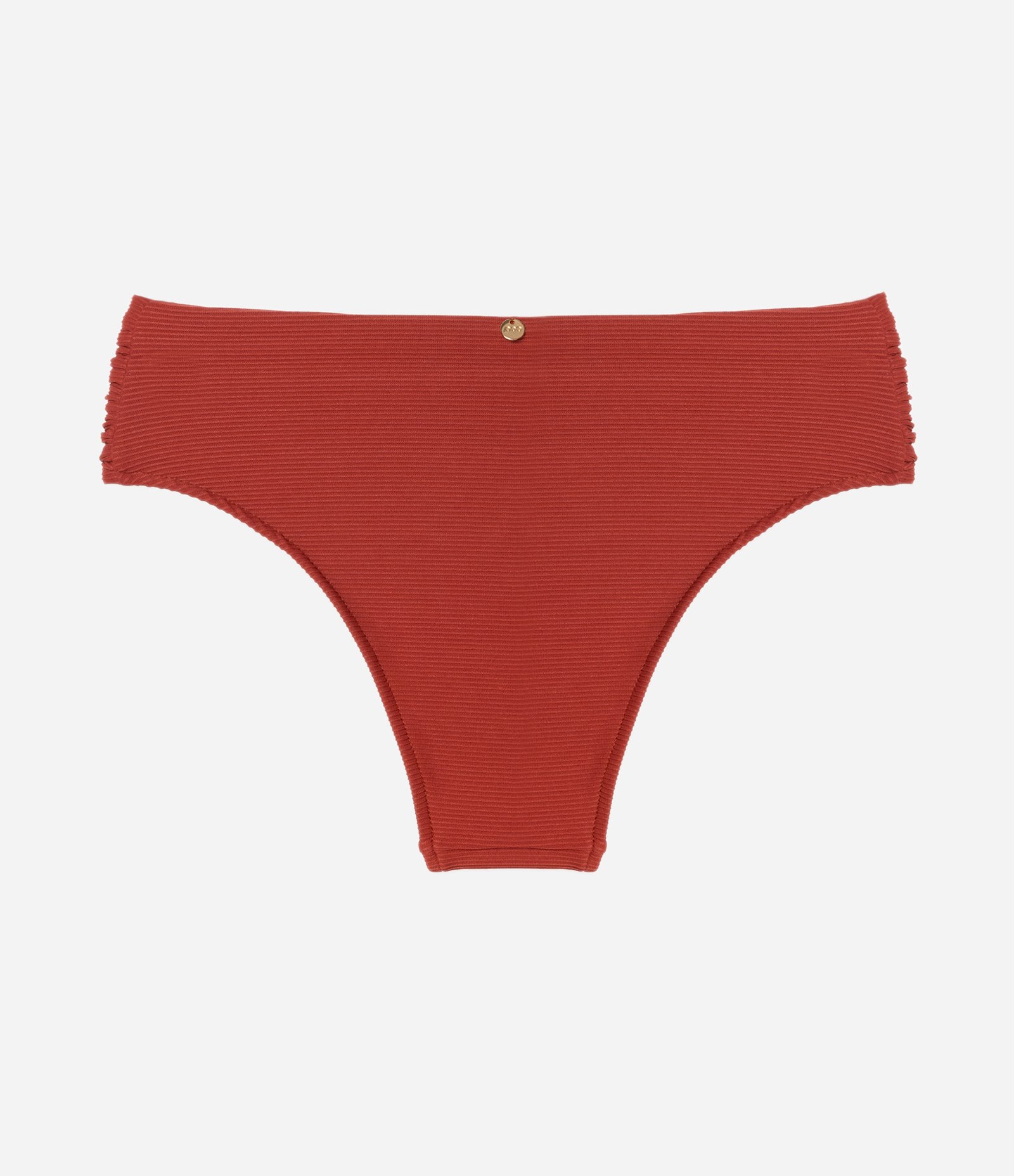 Biquíni Calcinha sunkini Texturizada com Laterais Franzidas Vermelho 2