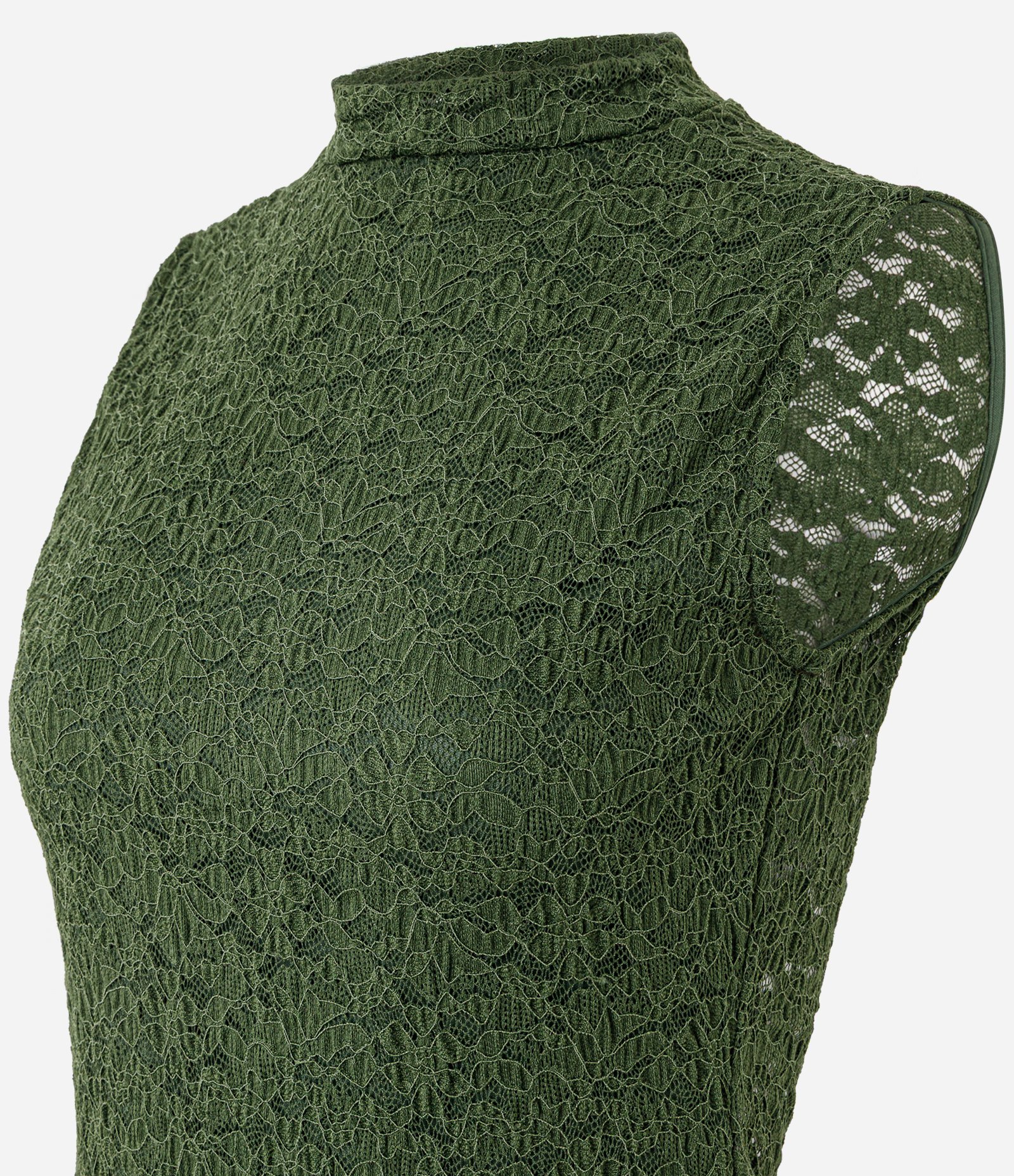 Blusa em Renda com Gola Alta e Ponto Diferenciado Verde 6