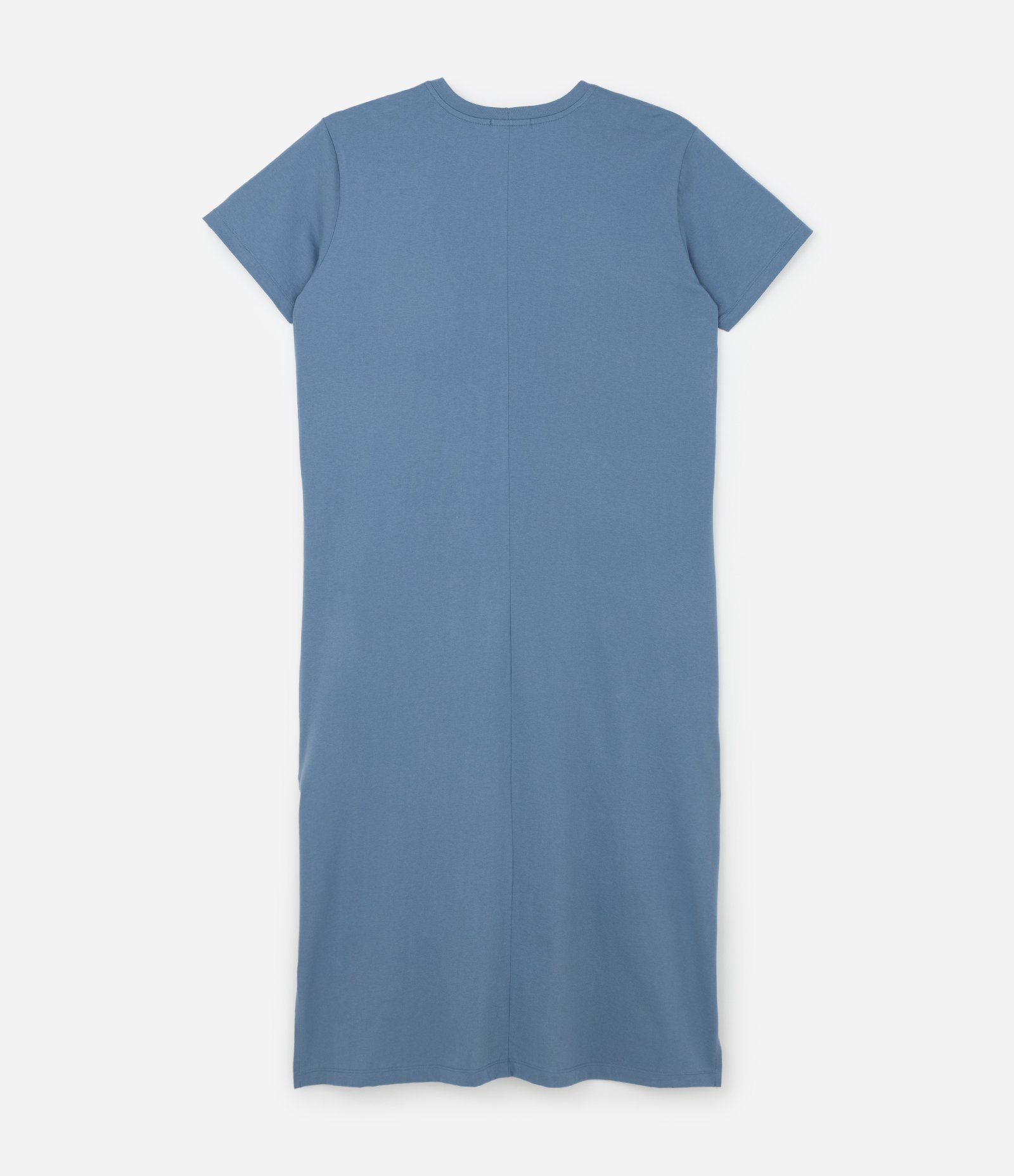 Vestido T-shirt em Algodão com Estampa Tropical e Fendas Curve & Plus Size Azul 6