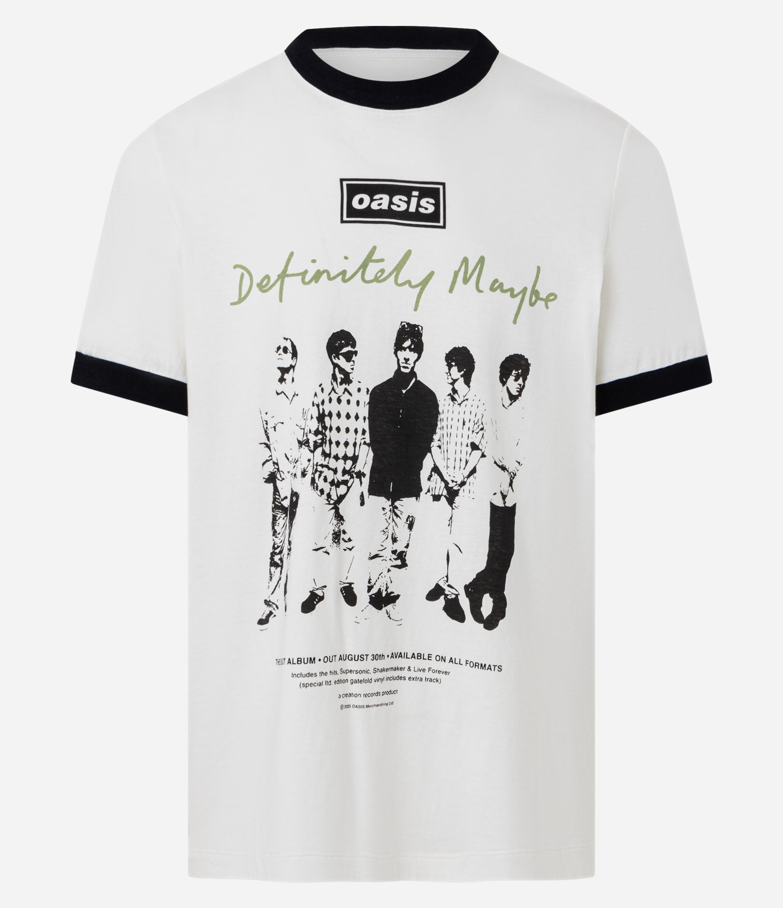 Camiseta Regula em Algodão com Estampa Banda Oasis Branco 5