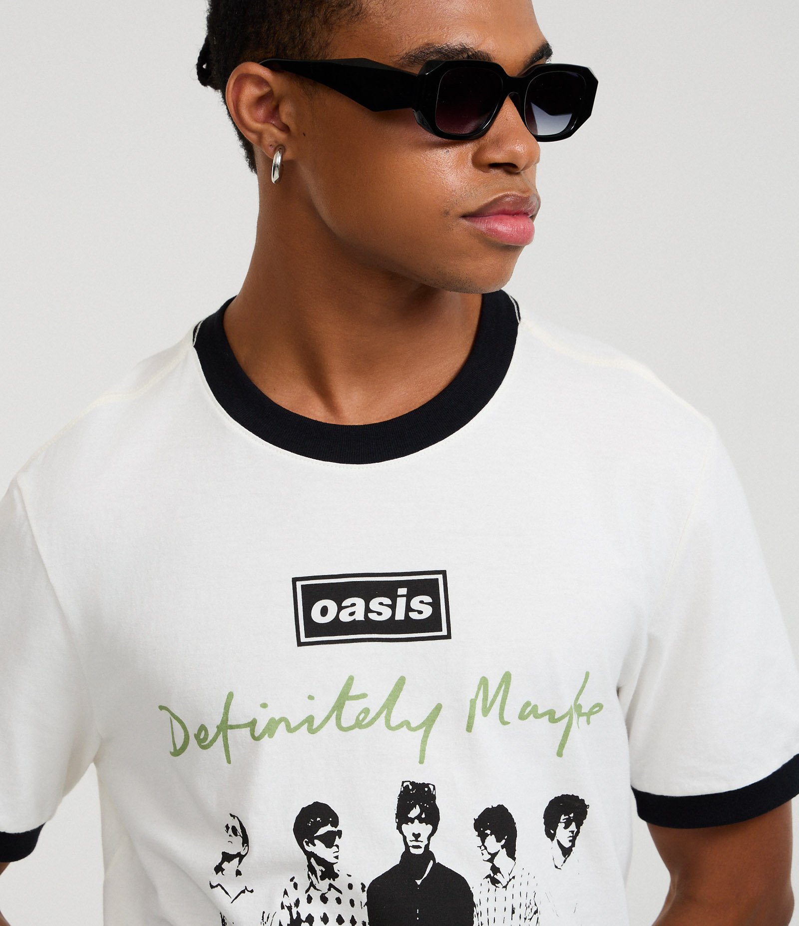 Camiseta Regula em Algodão com Estampa Banda Oasis Branco 4