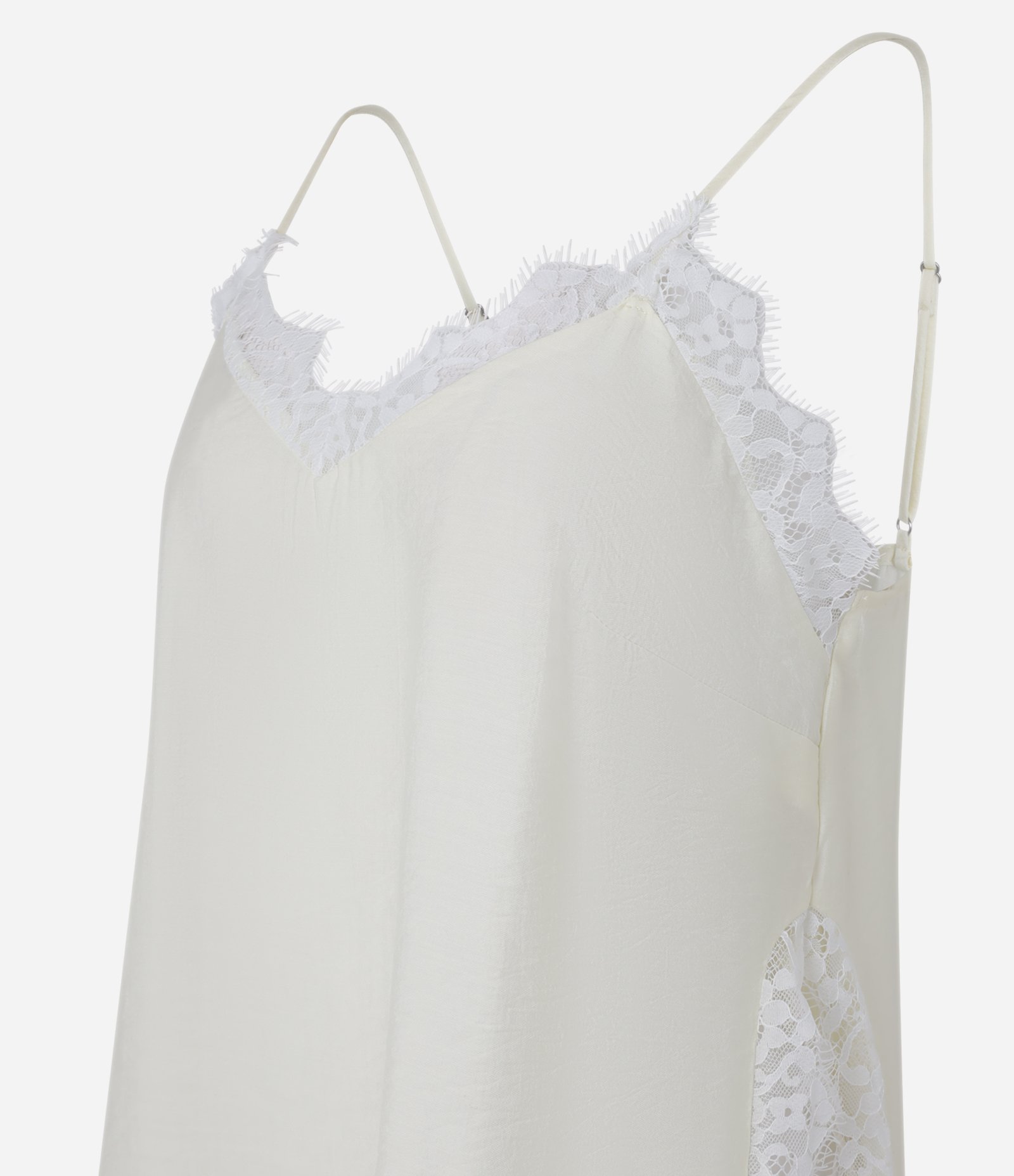 Blusa de Alça em Crepe com Detalhe de Renda Amarelo 7