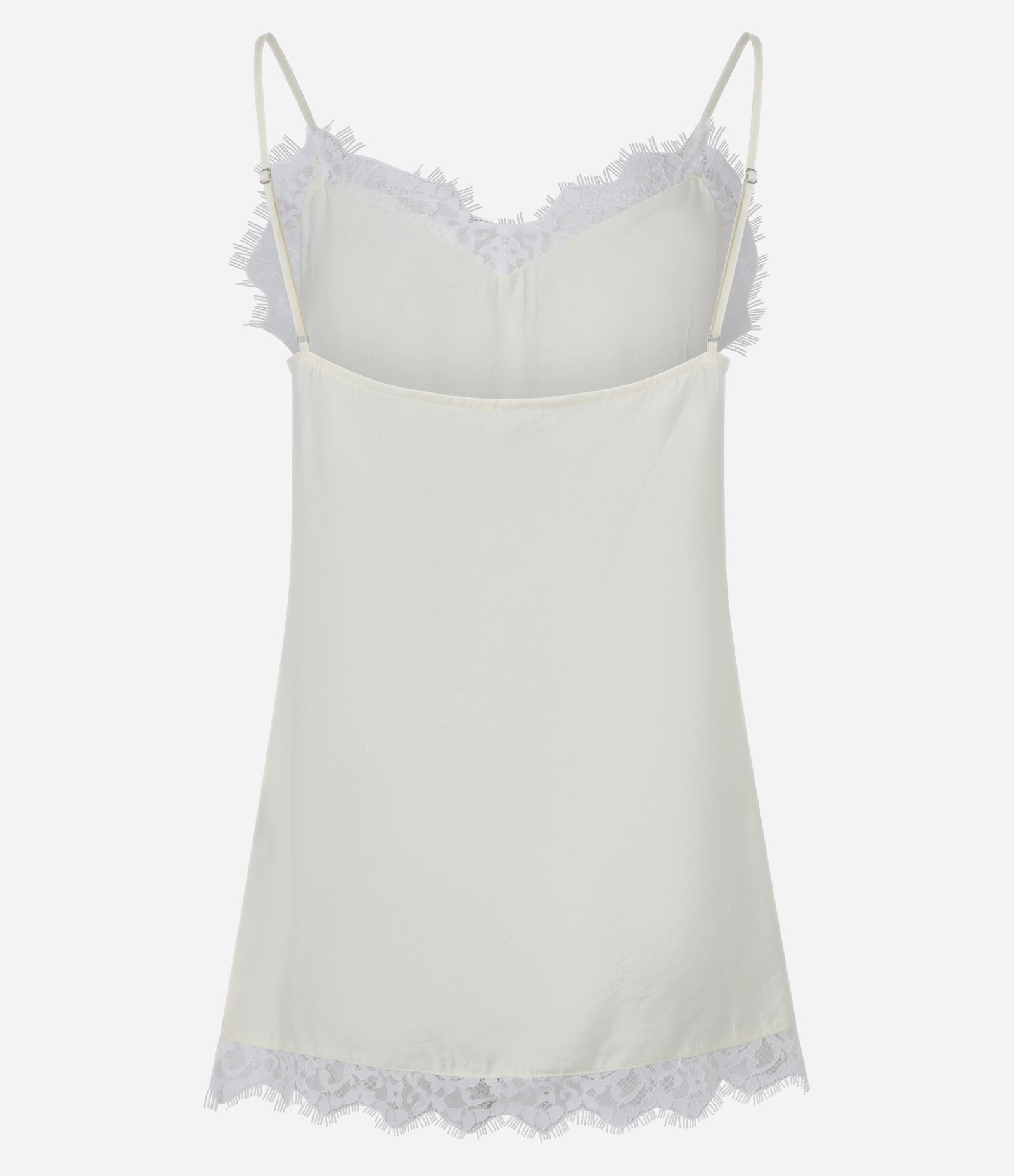 Blusa de Alça em Crepe com Detalhe de Renda Amarelo 8