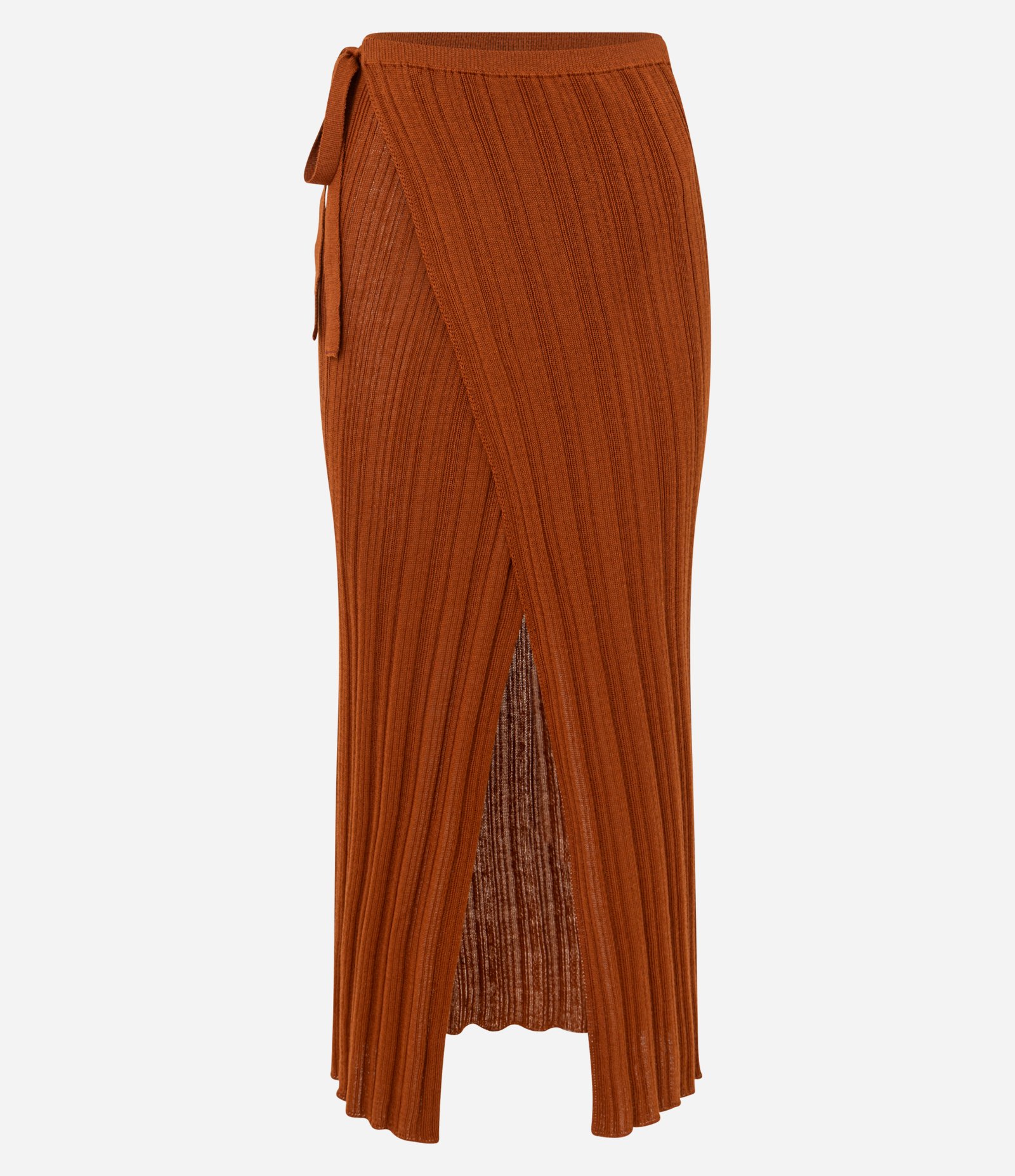 Saída de Praia Vestido Envelope Texturizado com Amarração Marrom 7