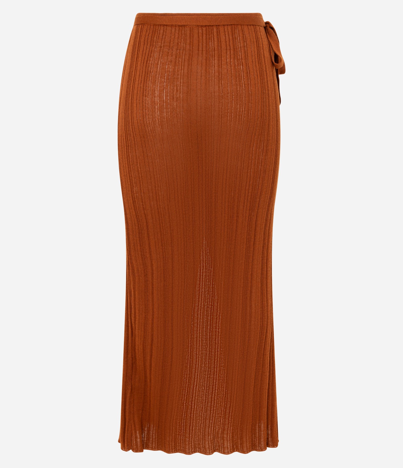 Saída de Praia Vestido Envelope Texturizado com Amarração Marrom 9